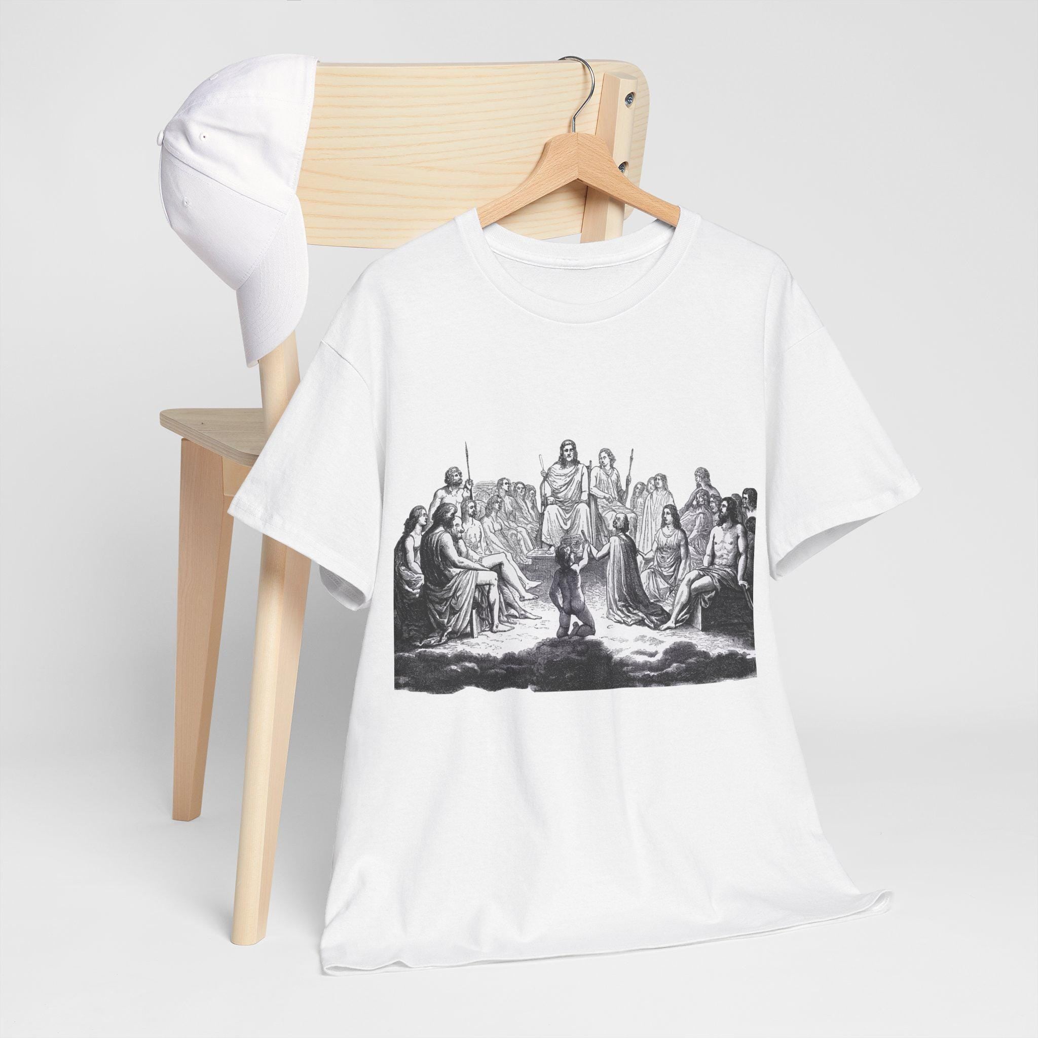 Greek Gods Graphic Tee: Hand-Drawn Mythology Unisex T-Shirt