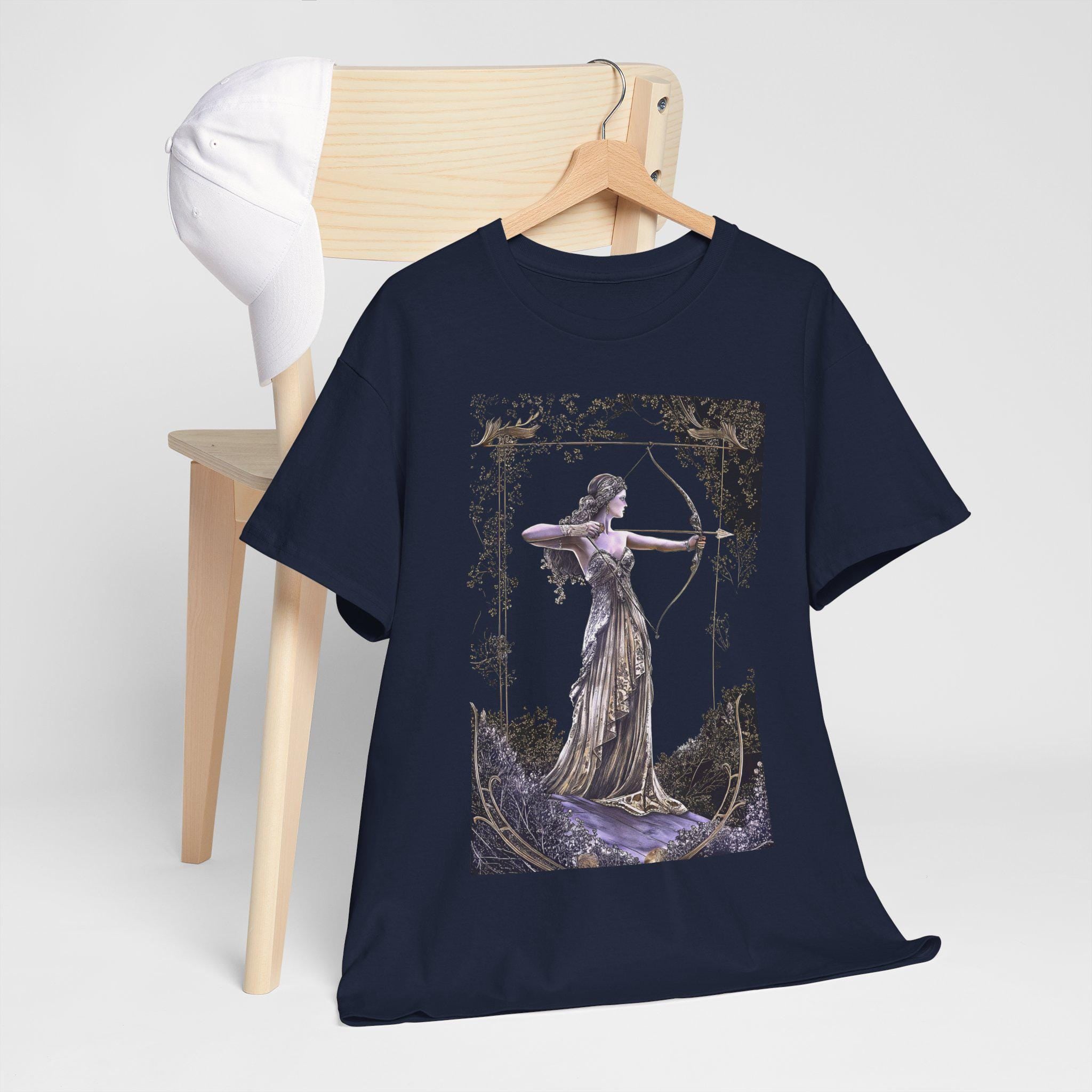 Artemis Goddess Graphic Tee: Greek Mythology Shirt, Hunting Lover Gift