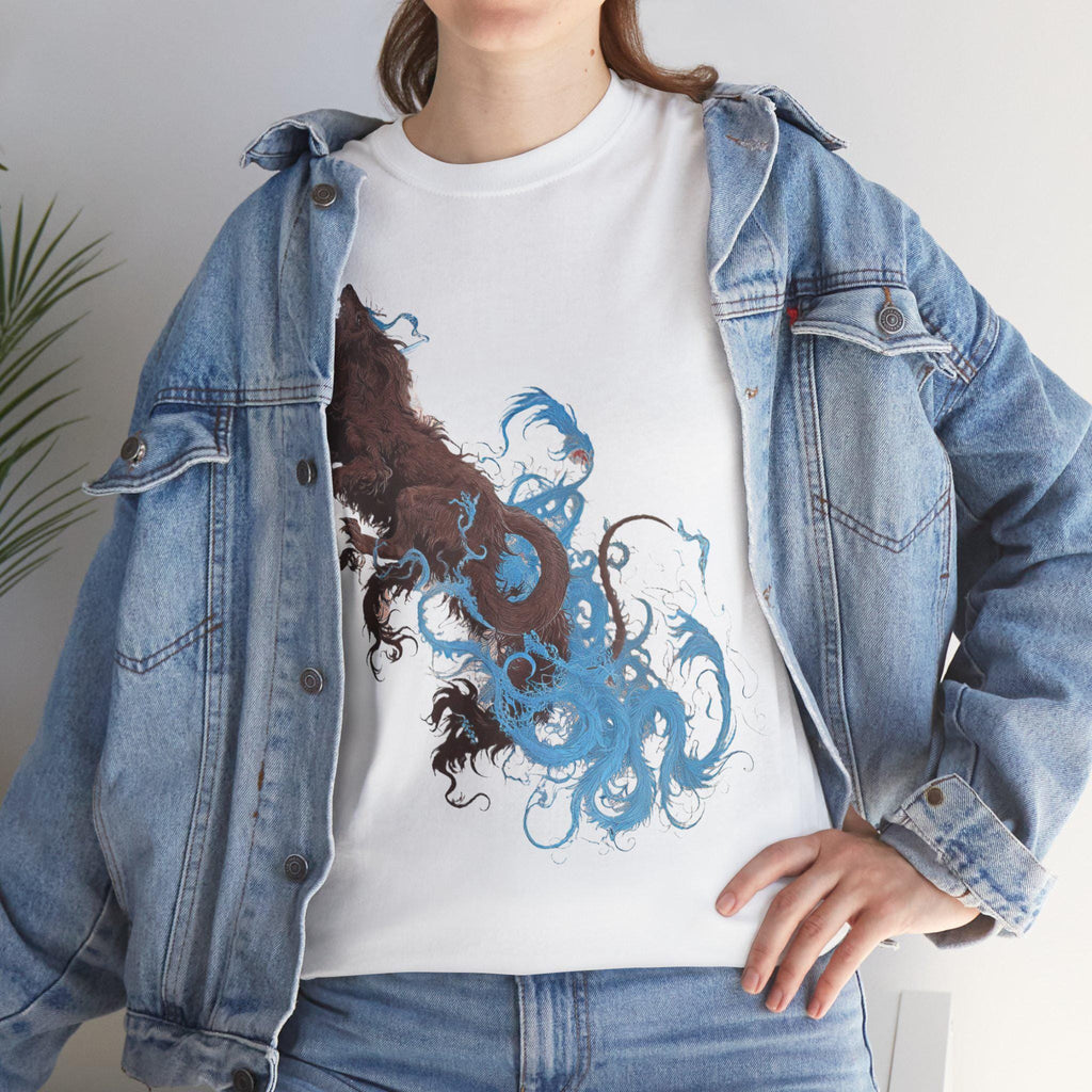 Blue Venom Mythical Bear Graphic Tee - Fantasy Unisex Cotton Shirt
