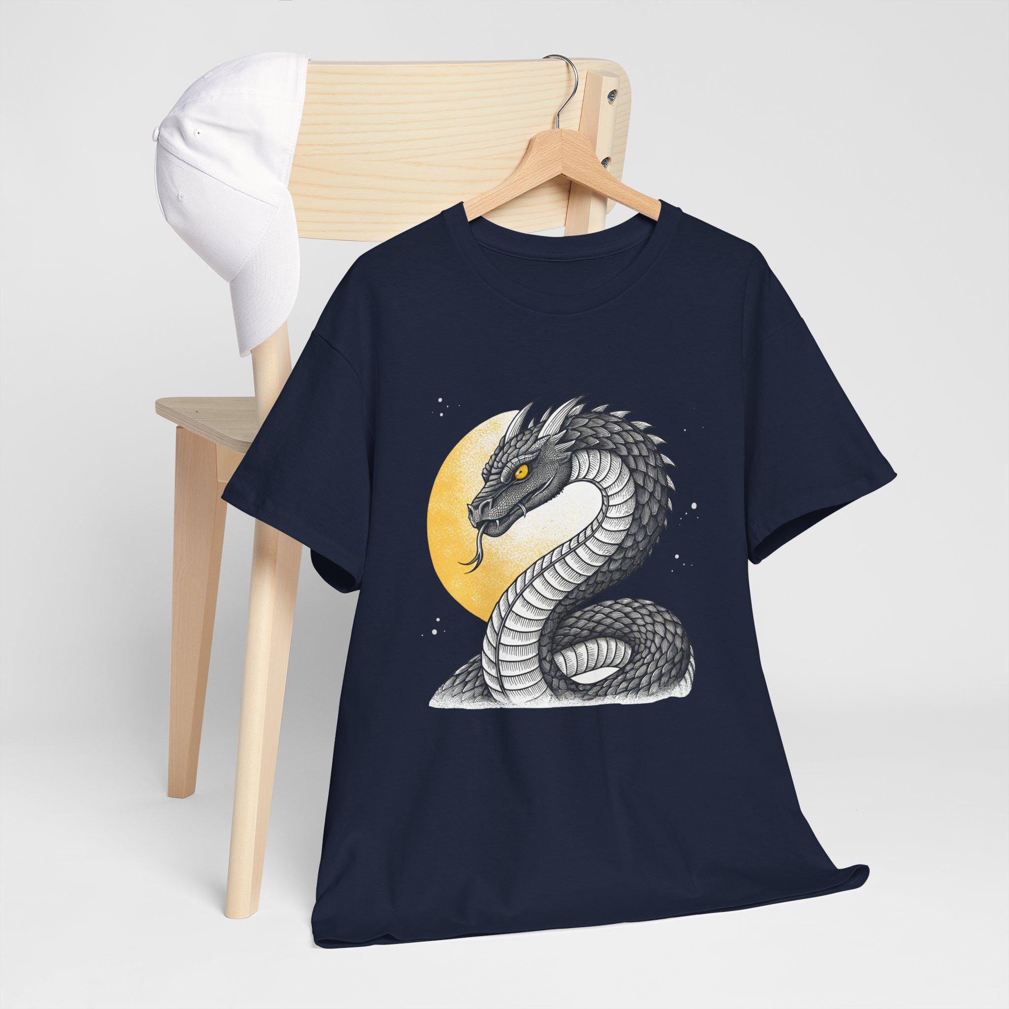 Mythical Serpent Graphic Tee: Fantasy Dragon T-Shirt