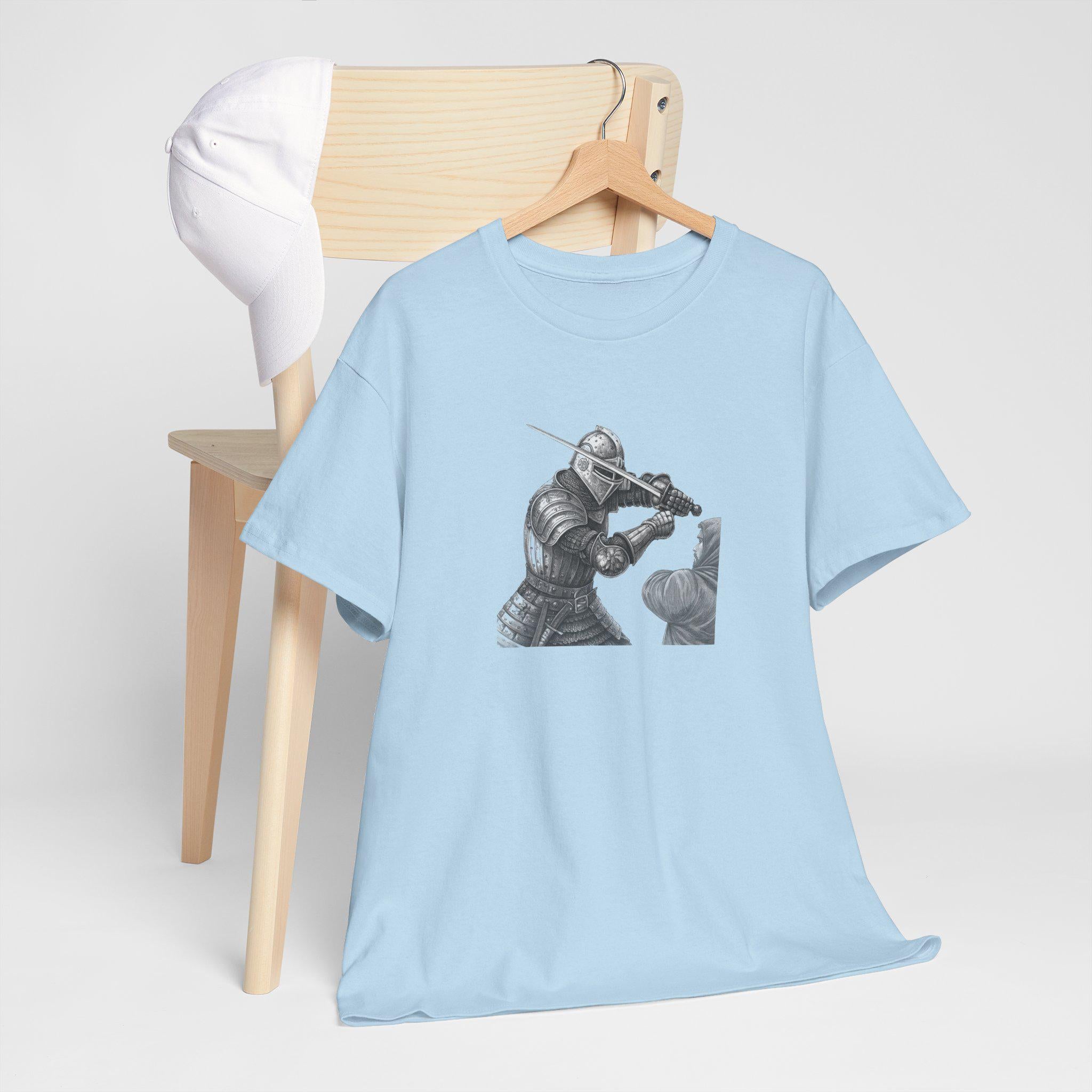 Knights Duel Graphic Tee: Medieval Warrior Fight Shirt