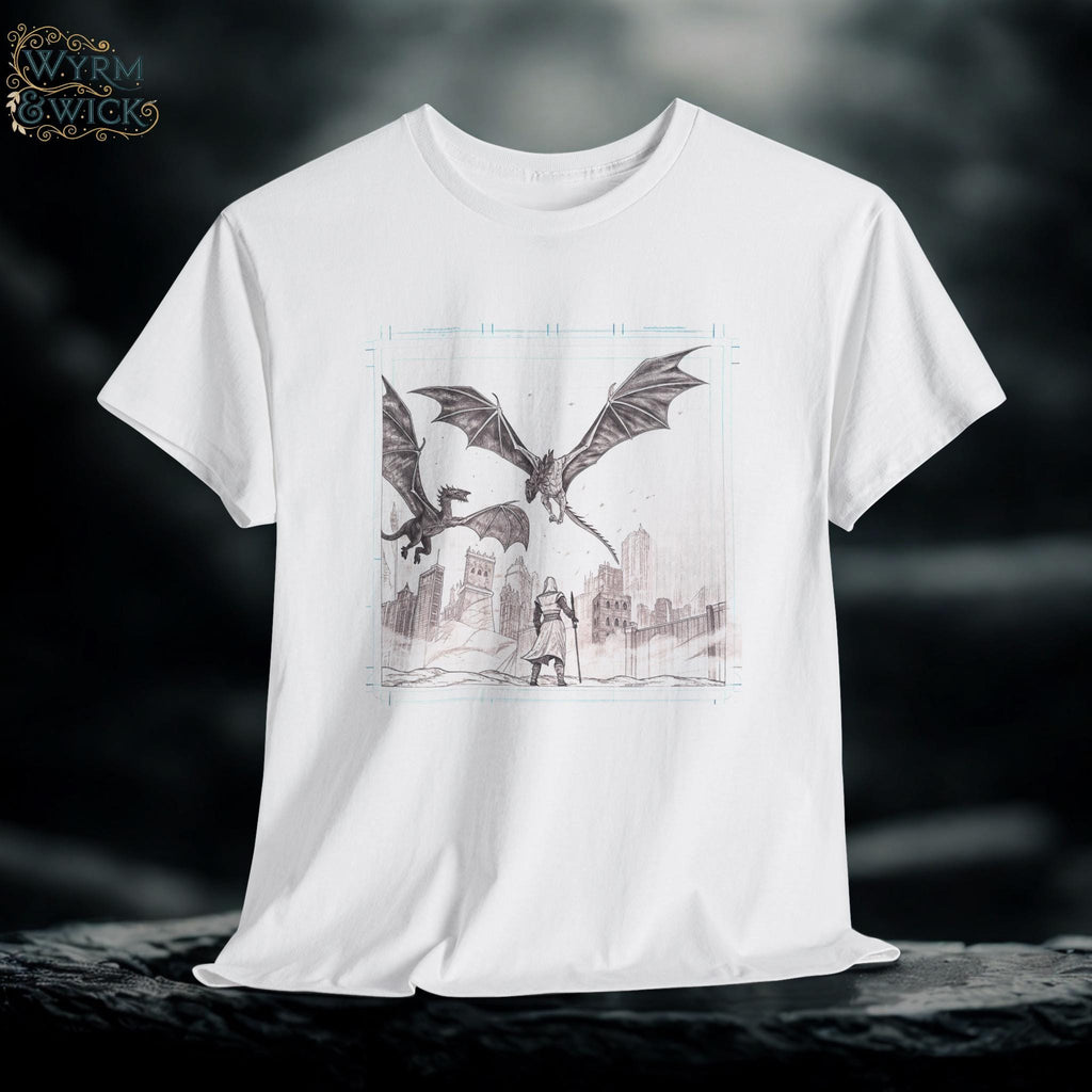 Game of Thrones Graphic Tee: King's Landing Fire Dragon Shirt