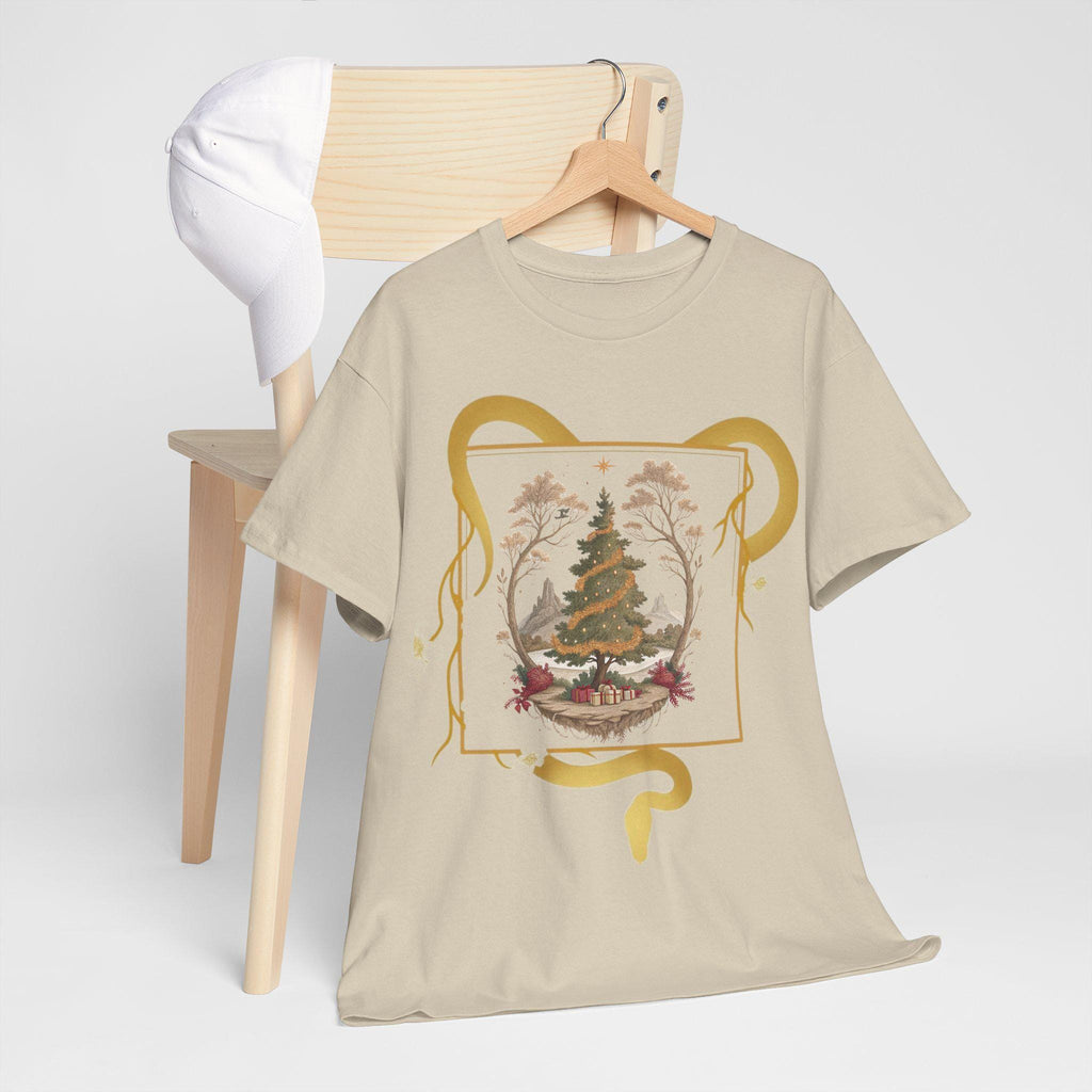 Yggdrasil Christmas Tree with World Serpent T-Shirt | Fantasy Norse Graphic Tee
