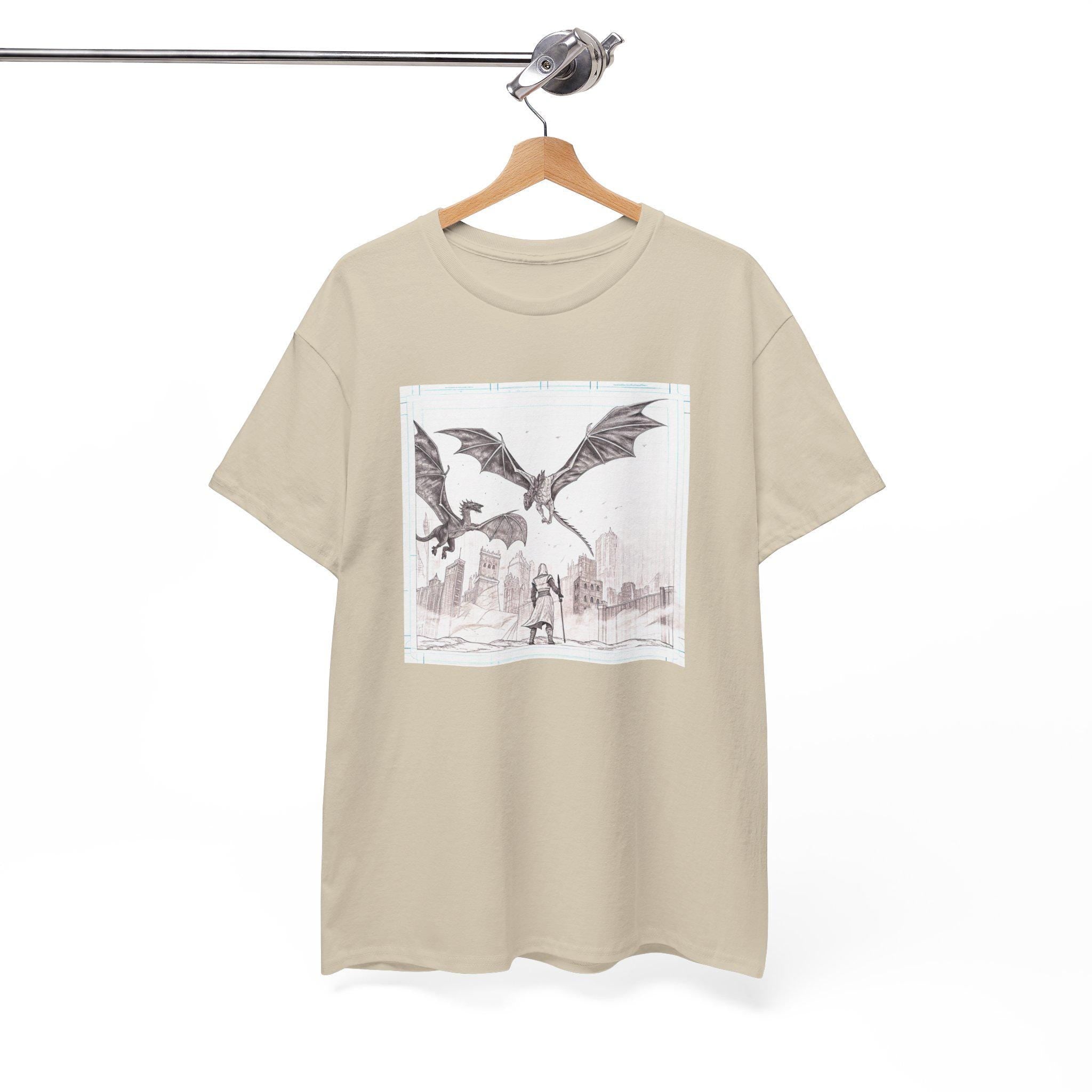 Game of Thrones Graphic Tee: King's Landing Fire Dragon Shirt