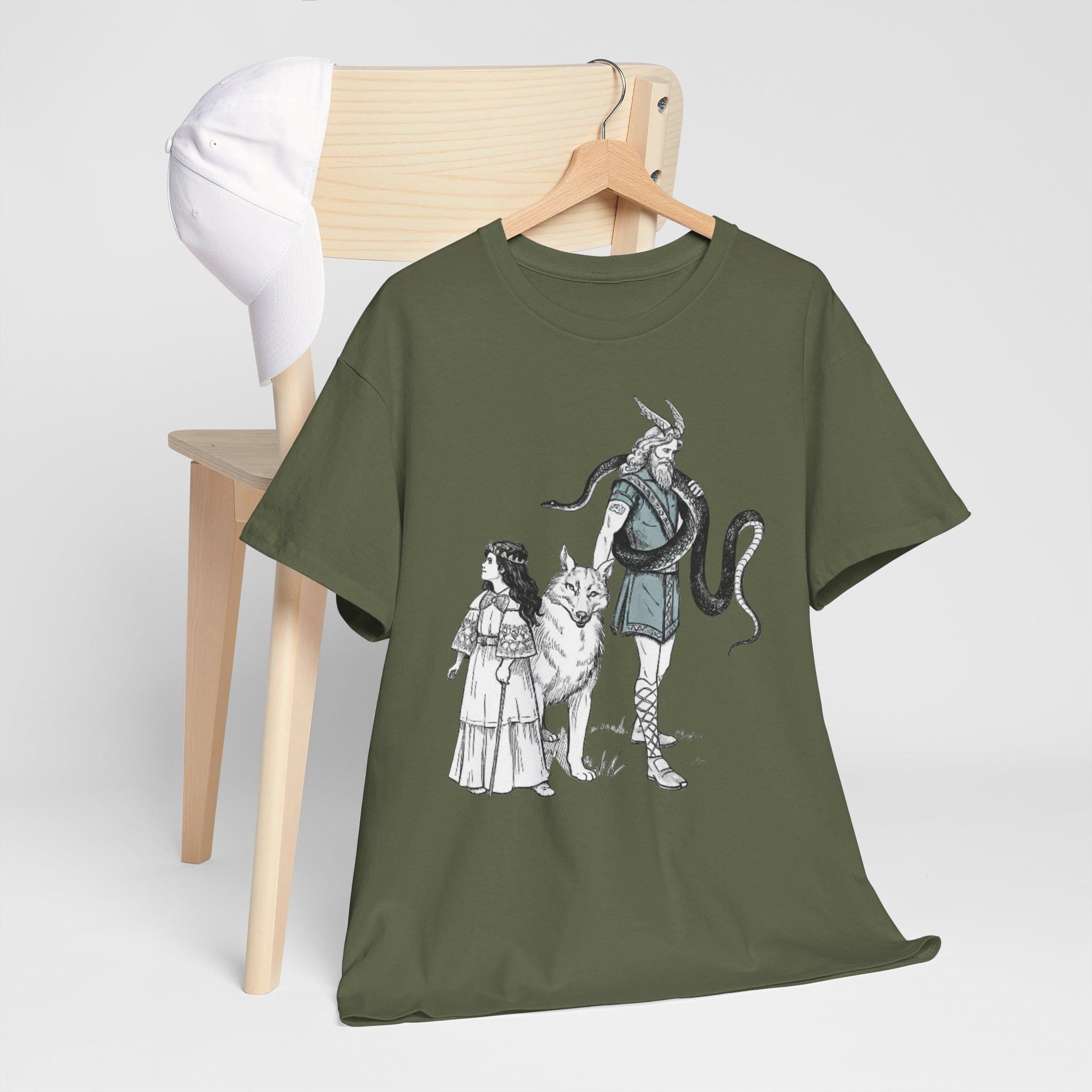 Loki Family Graphic Tee, Norse Mythology Shirt