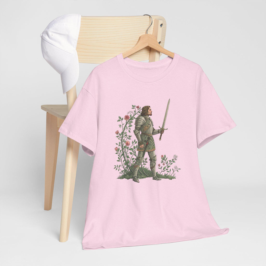 Castlecore Flower Knight Graphic Tee: Medieval Fantasy Unisex Shirt