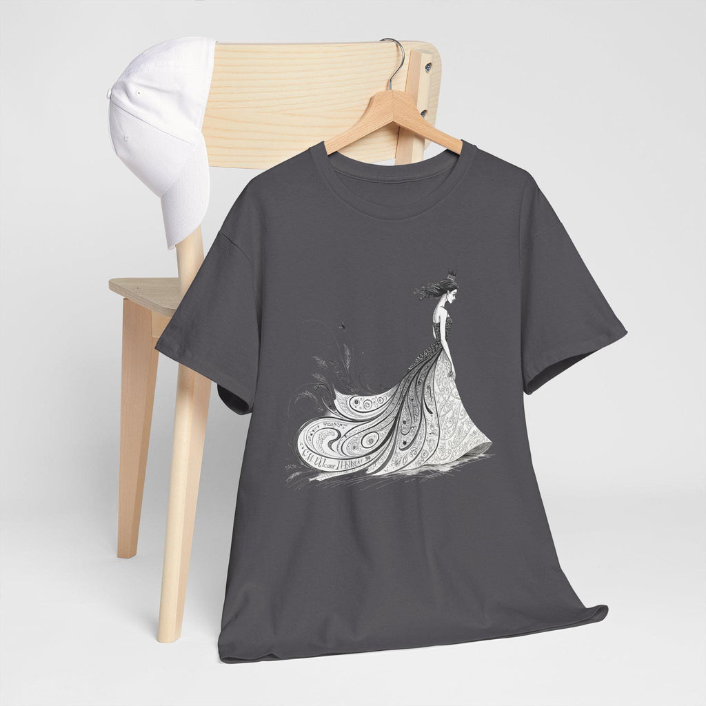 Calligraphy Queen Medieval Fantasy Graphic Tee, Castlecore Artistic Hand Drawn Shirt, Unisex Cotton Top