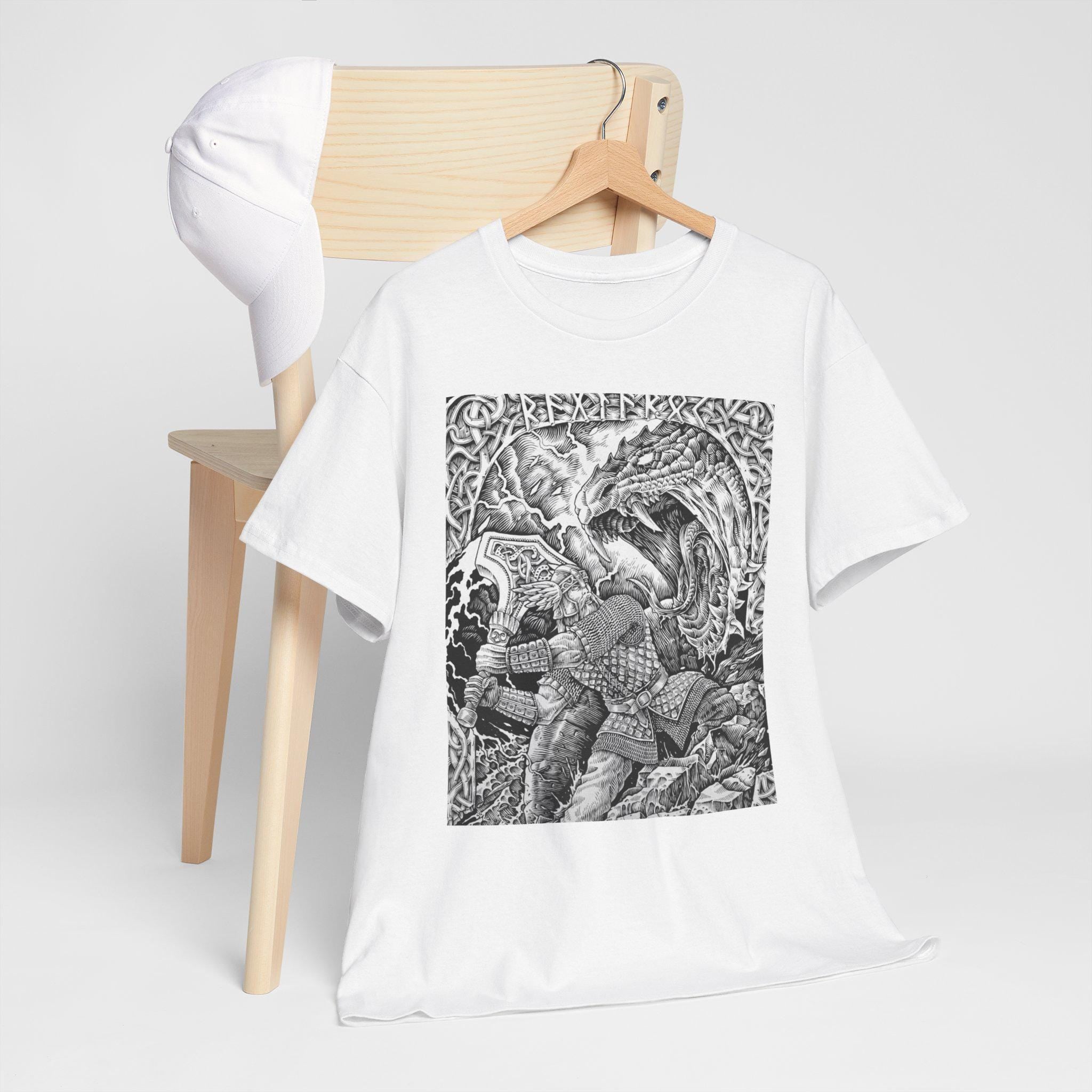 Thor at Ragnarok Norse Mythology T-Shirt | Viking God Graphic Tee