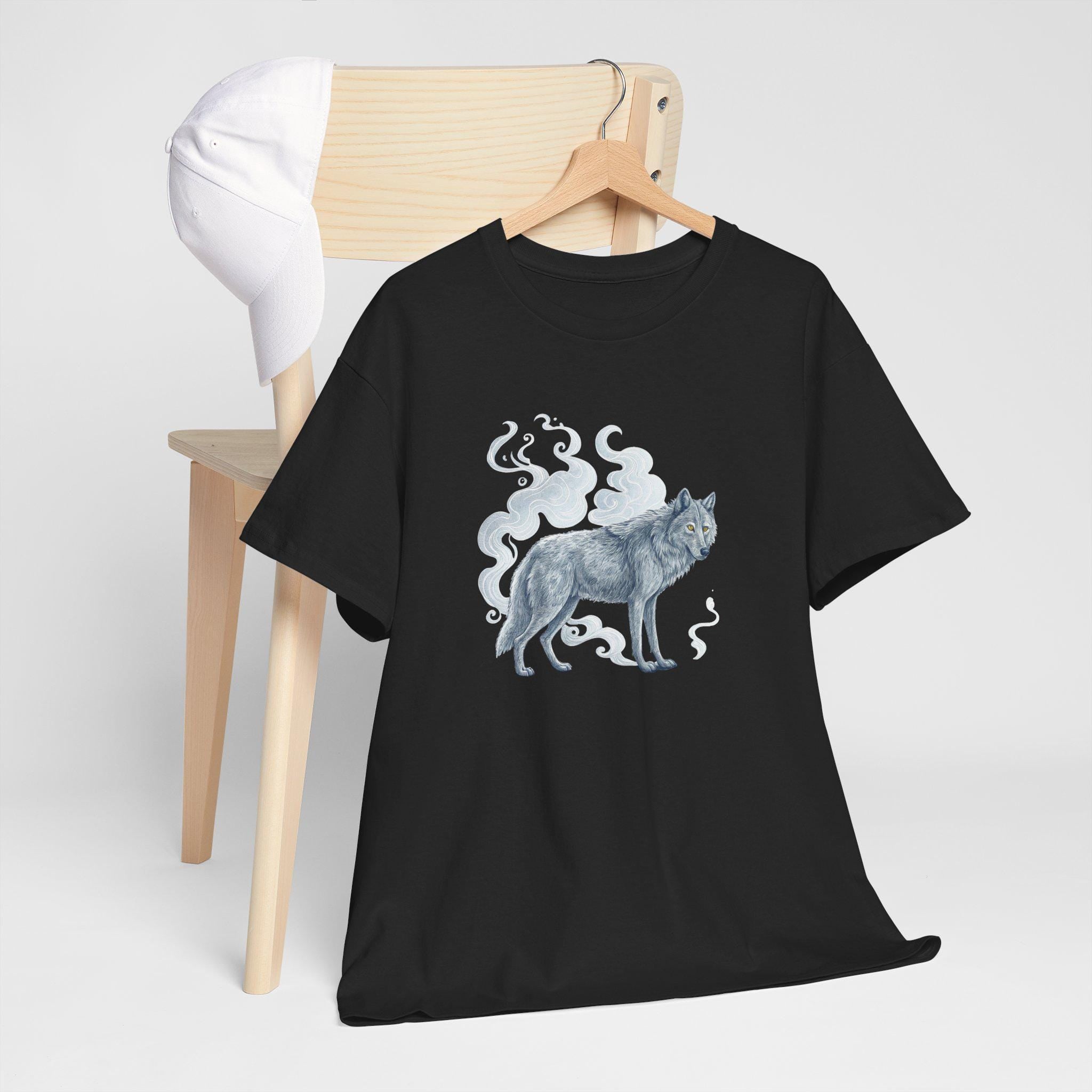 Ethereal Wolf Graphic T-Shirt: Mystical Fantasy Tee
