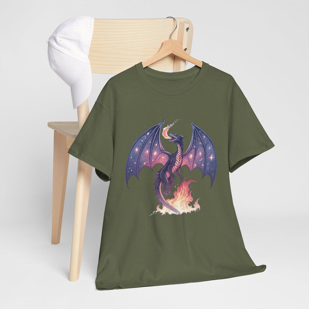 Cosmic Dragon Graphic Tee: Medieval Castlecore Fantasy Shirt
