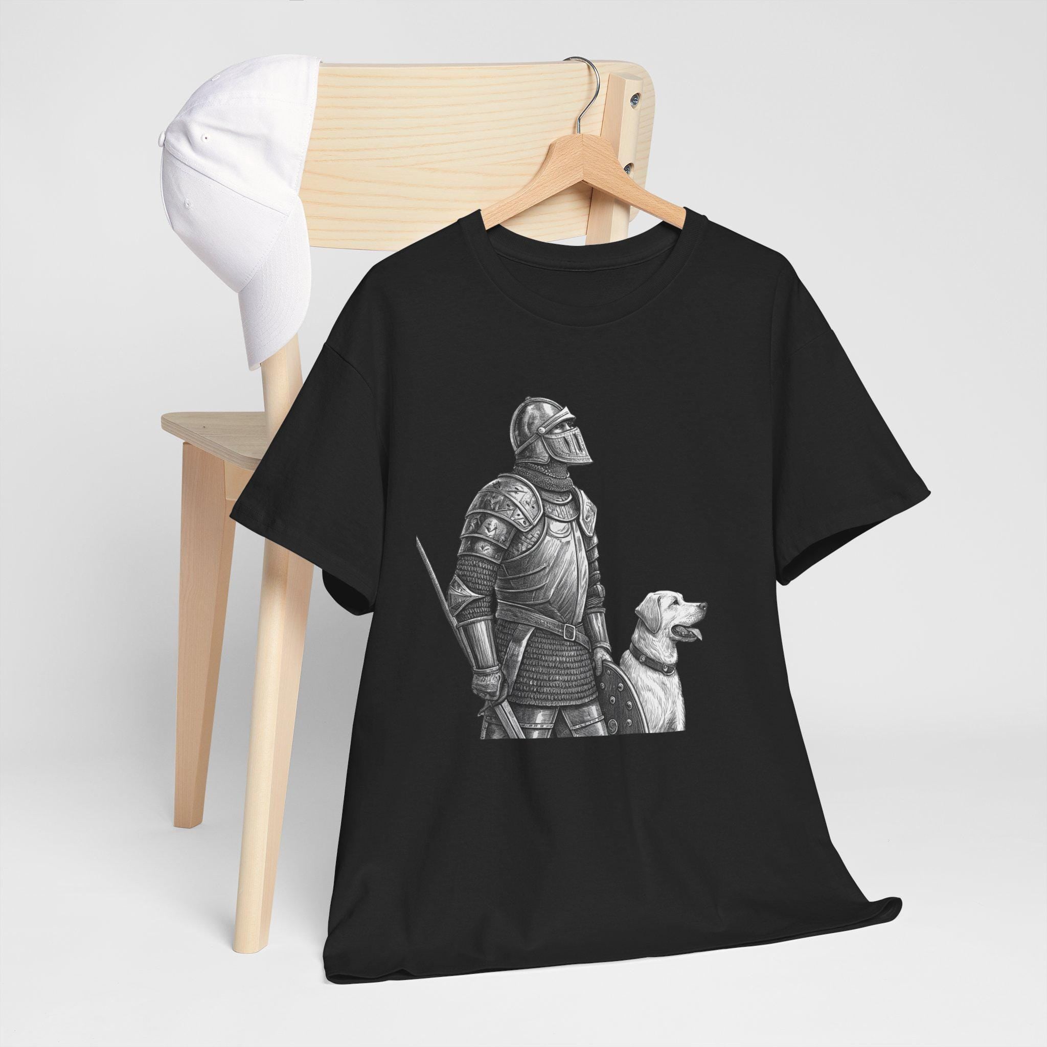 Fantasy Knight Graphic Tee: Medieval Armor Cosplay Shirt