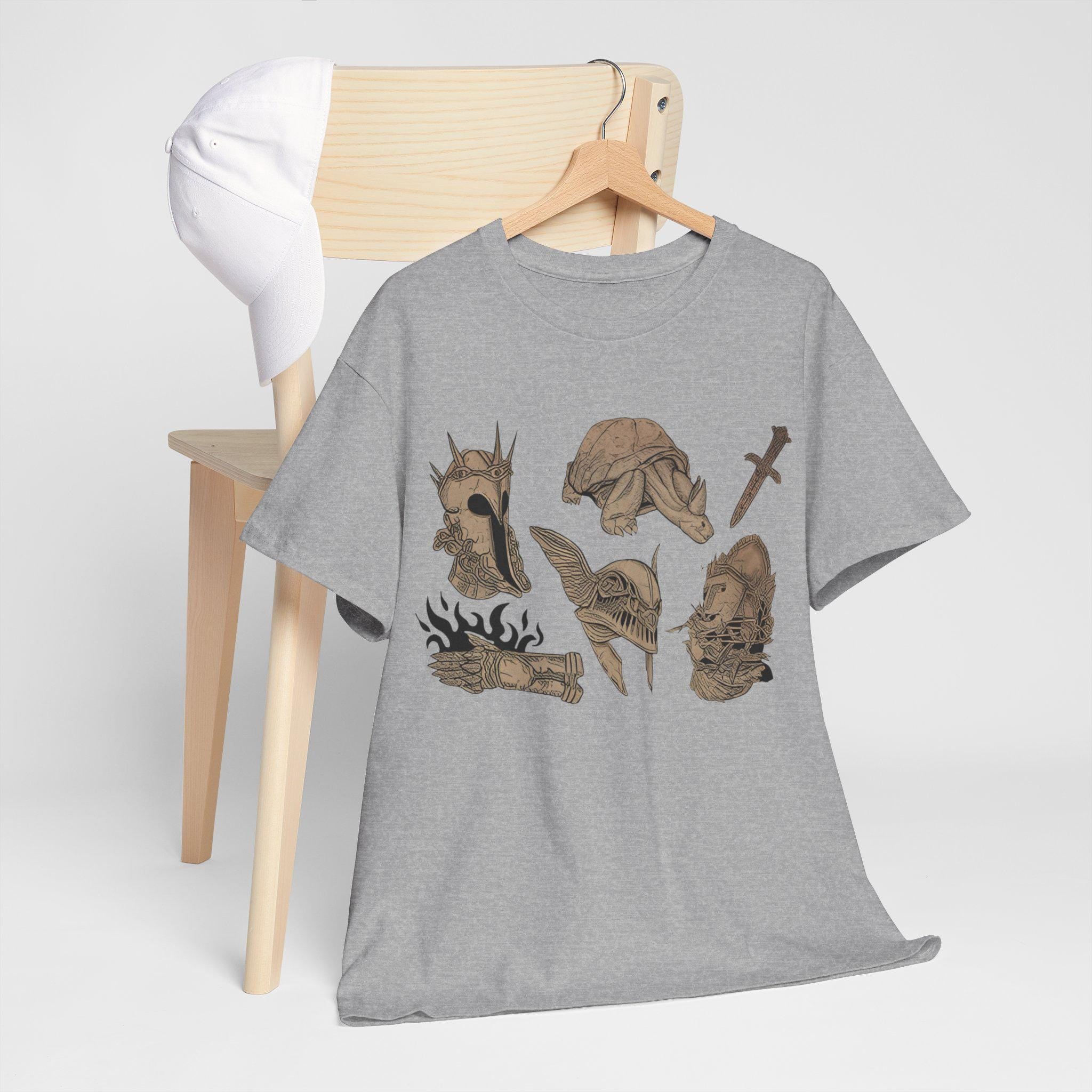 Elden Ring Graphic Tee: Hand-Drawn Castlecore Medieval Shirt