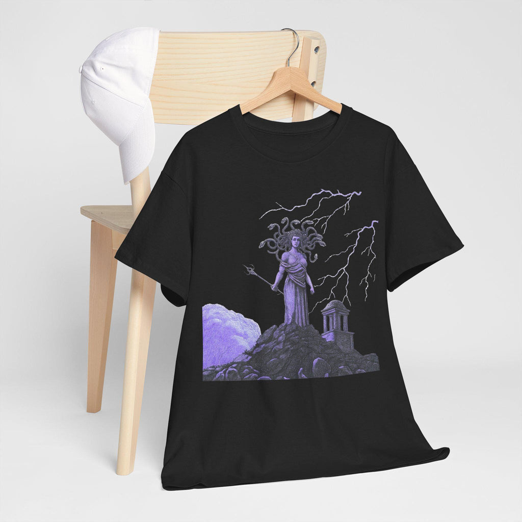 Purple Medusa Graphic Tee, Unisex Shirt, Mythology Fantasy Top, Mystic T-Shirt, Mythical Clothing Gift