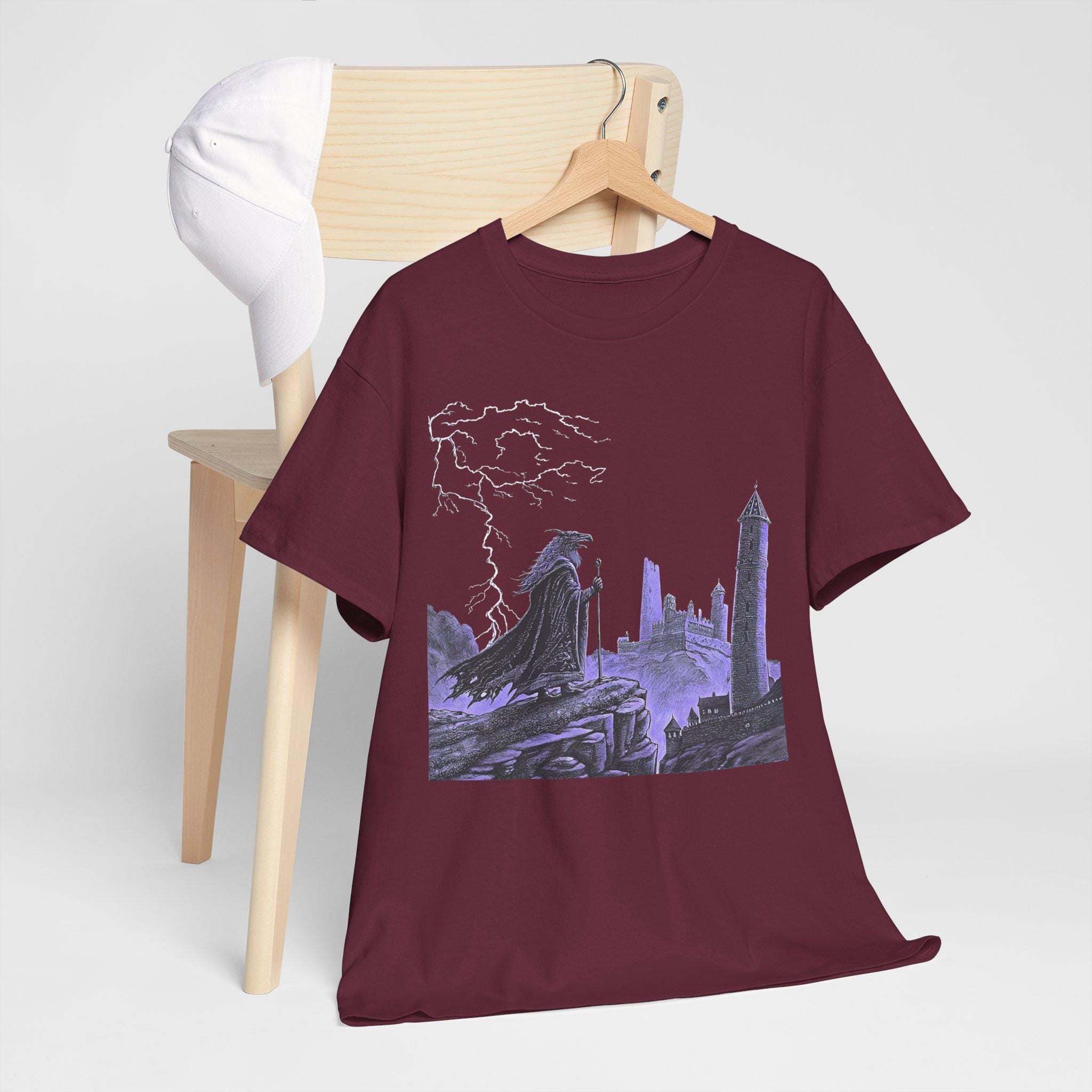 Draconic Wizard Graphic Tee: Vintage Gothic Castlecore Shirt