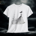 Calligraphy Queen Medieval Fantasy Graphic Tee, Castlecore Artistic Hand Drawn Shirt, Unisex Cotton Top