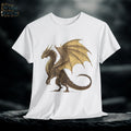 Golden Dragon Graphic Tee: Medieval Fantasy Shirt