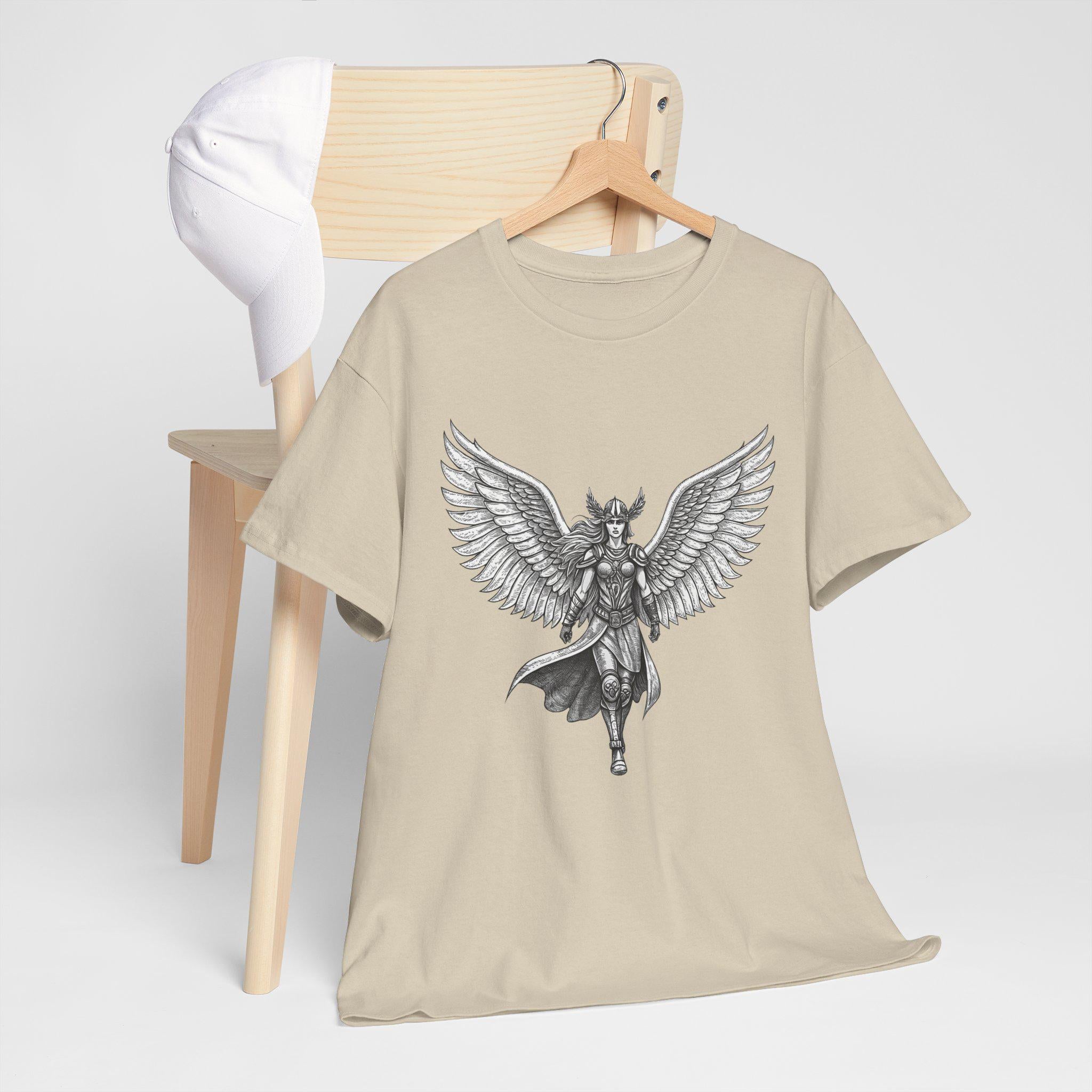 Valkyrie Graphic Tee: Norse Mythology Viking Warrior Shirt