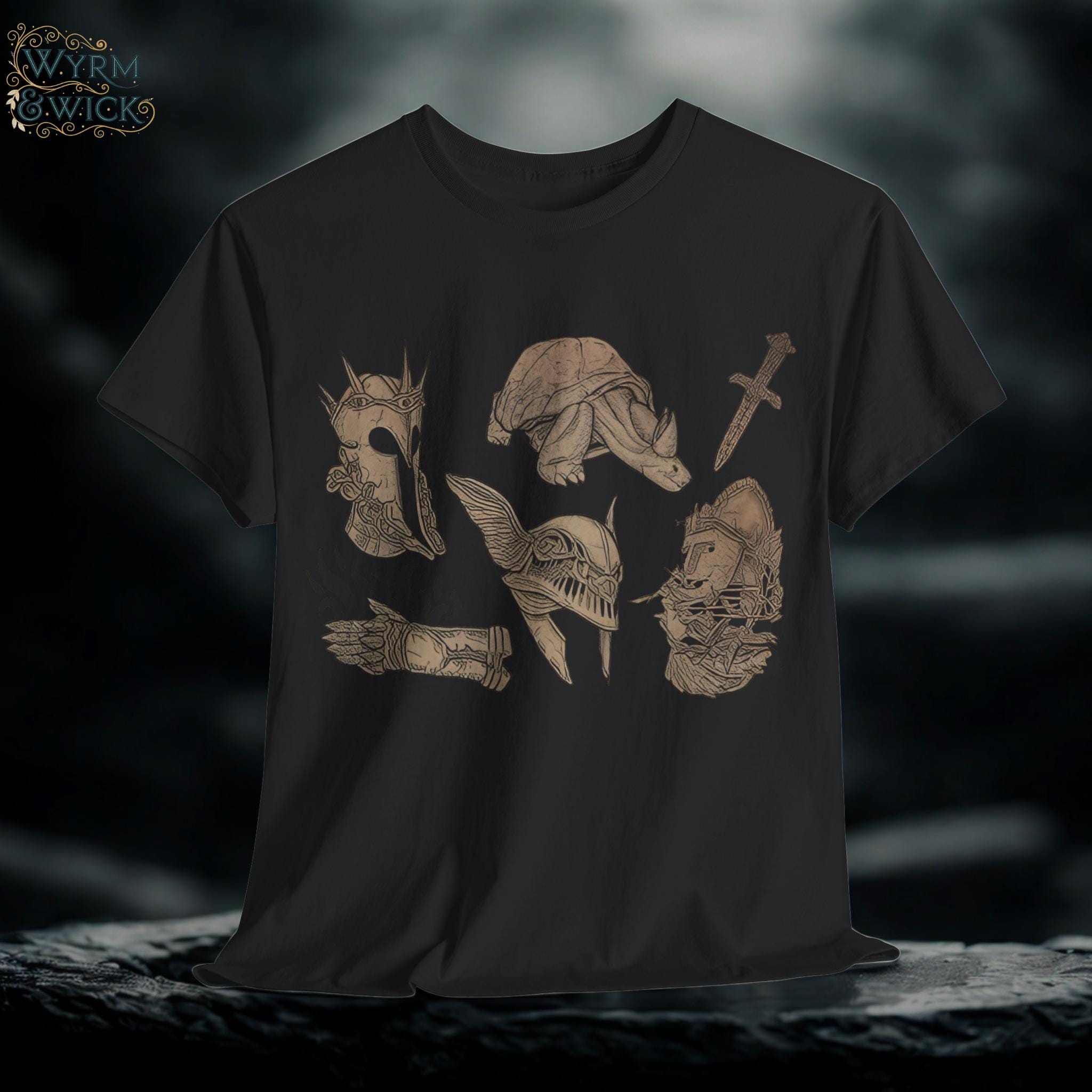 Elden Ring Graphic Tee: Hand-Drawn Castlecore Medieval Shirt