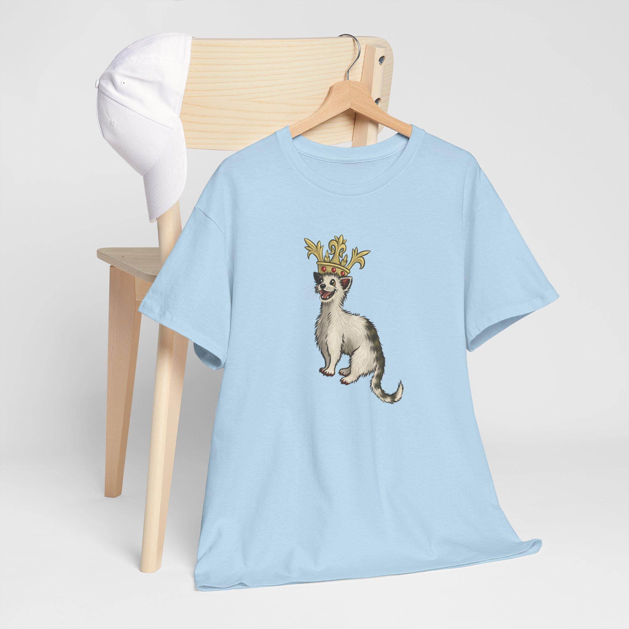 Crowned Dog Graphic Tee: Medieval Fantasy Castlecore Shirt