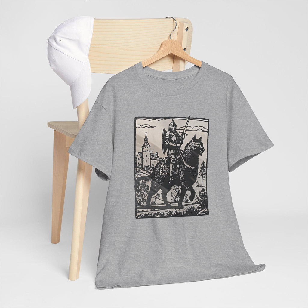 Knight Riding Cat T-Shirt: Castlecore Medieval Graphic Tee