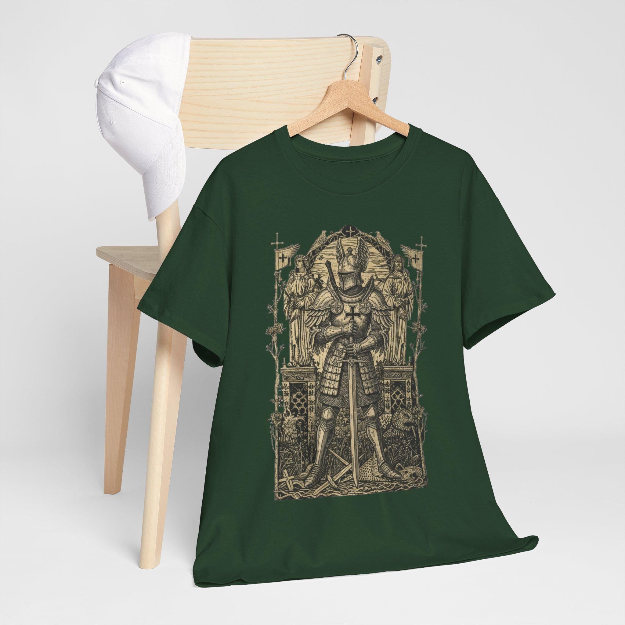 Castlecore Knight graphic tee | Medieval Armor Illustration
