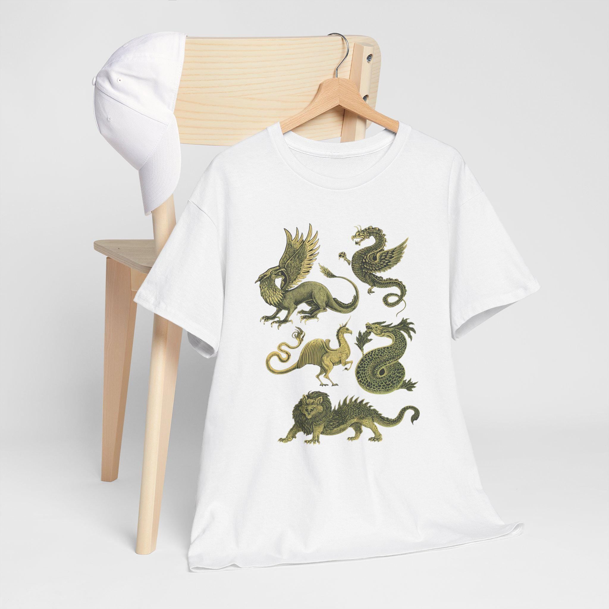Fantasy Castlecore T-Shirt: Medieval Mythical Creatures Graphic Tee