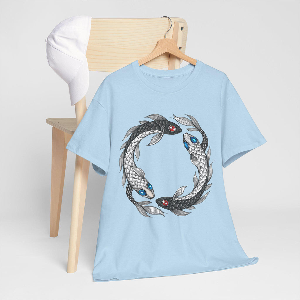 Mythical Koi Fish Graphic Tee: Hand-Drawn Sea Serpent Unisex T-Shirt