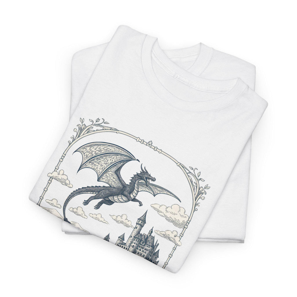 Dragon Castle Graphic Tee: Unisex Fantasy T-Shirt