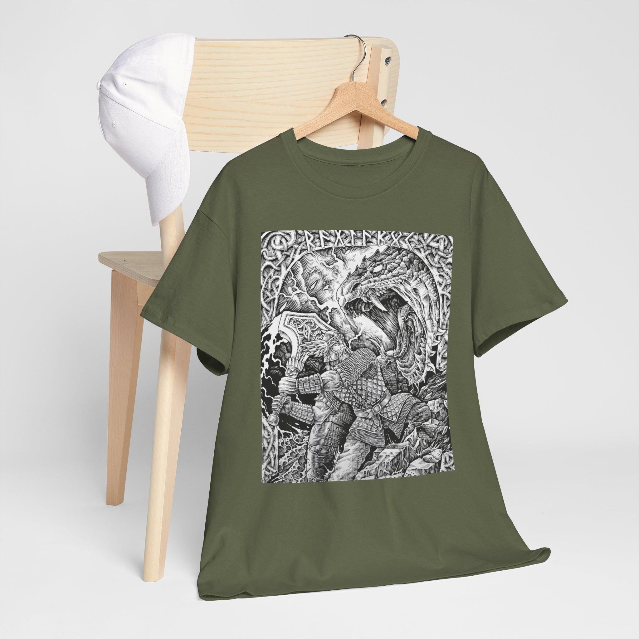 Thor at Ragnarok Norse Mythology T-Shirt | Viking God Graphic Tee