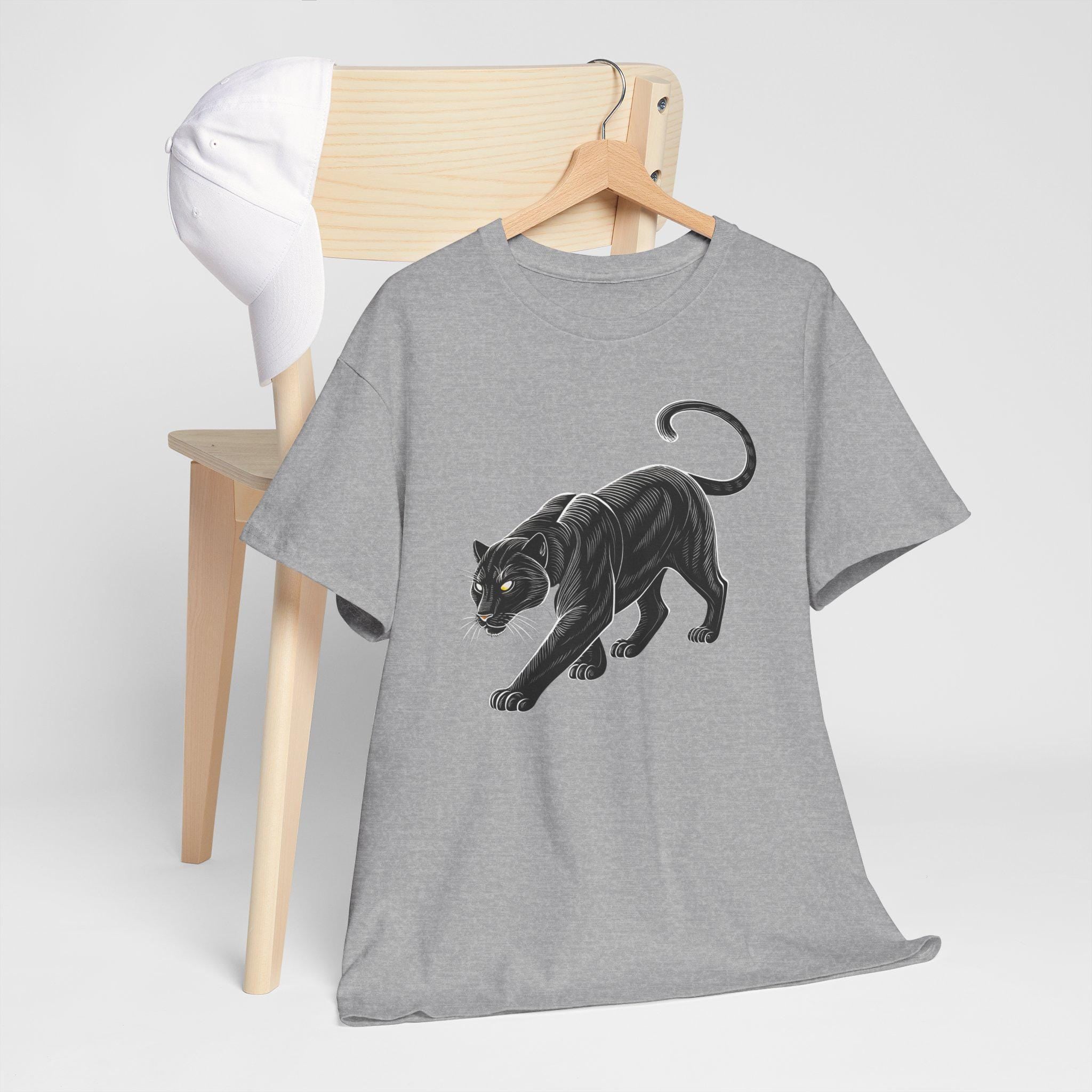 Mystical Black Panther Graphic Tee: Fantasy Print Unisex T-Shirt