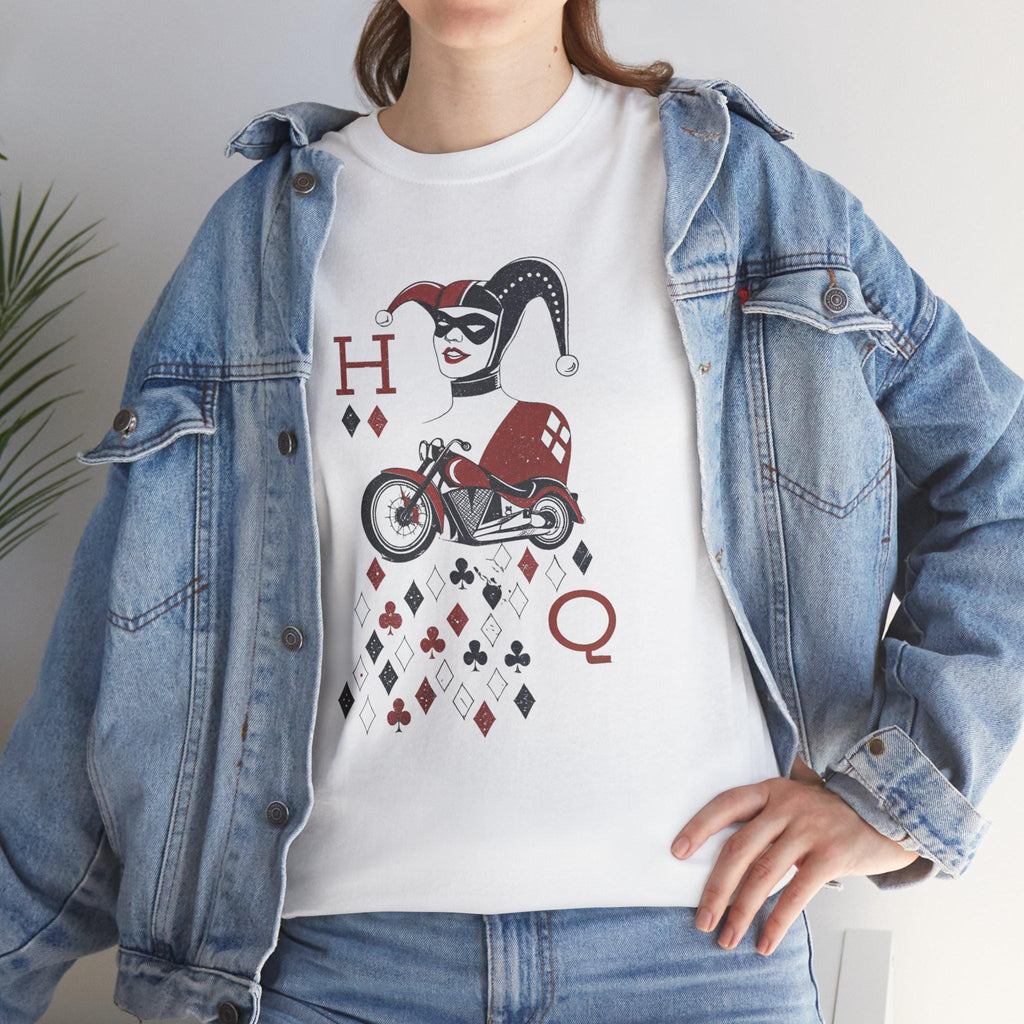 Harlequin Jester Graphic Tee: Vintage Circus Clown Top