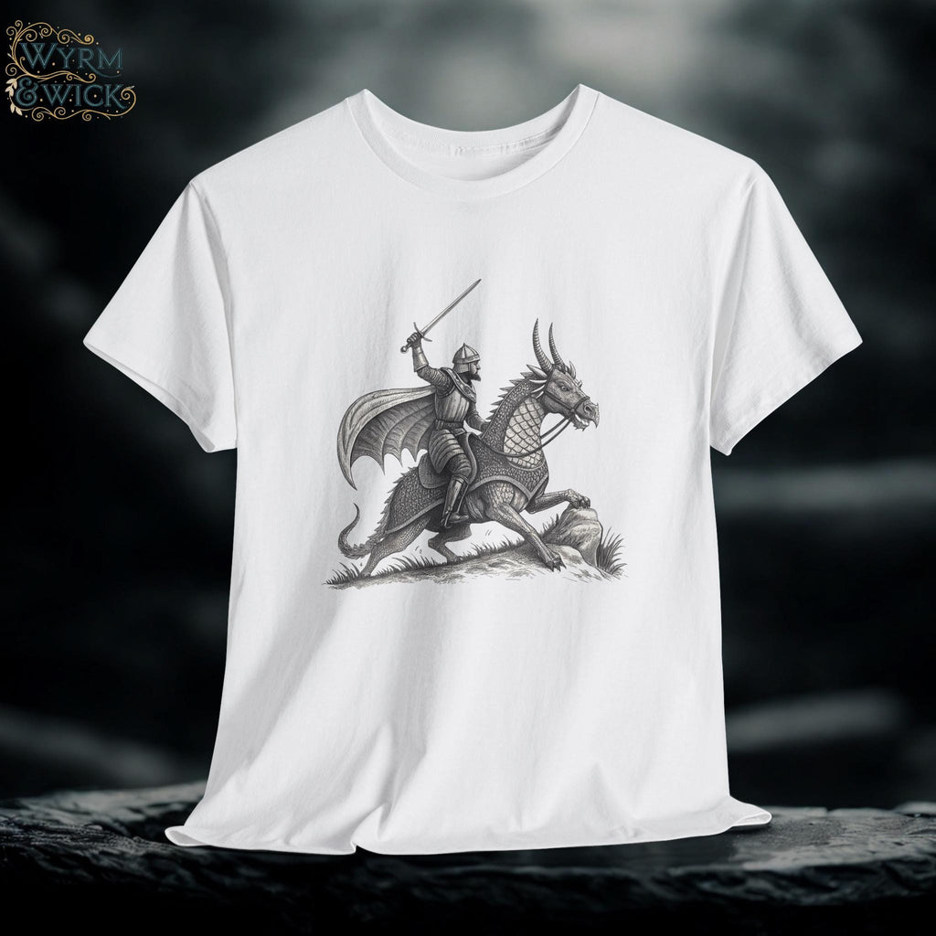 Fantasy Knight Rider Graphic Tee: Medieval Warrior Unisex T-Shirt