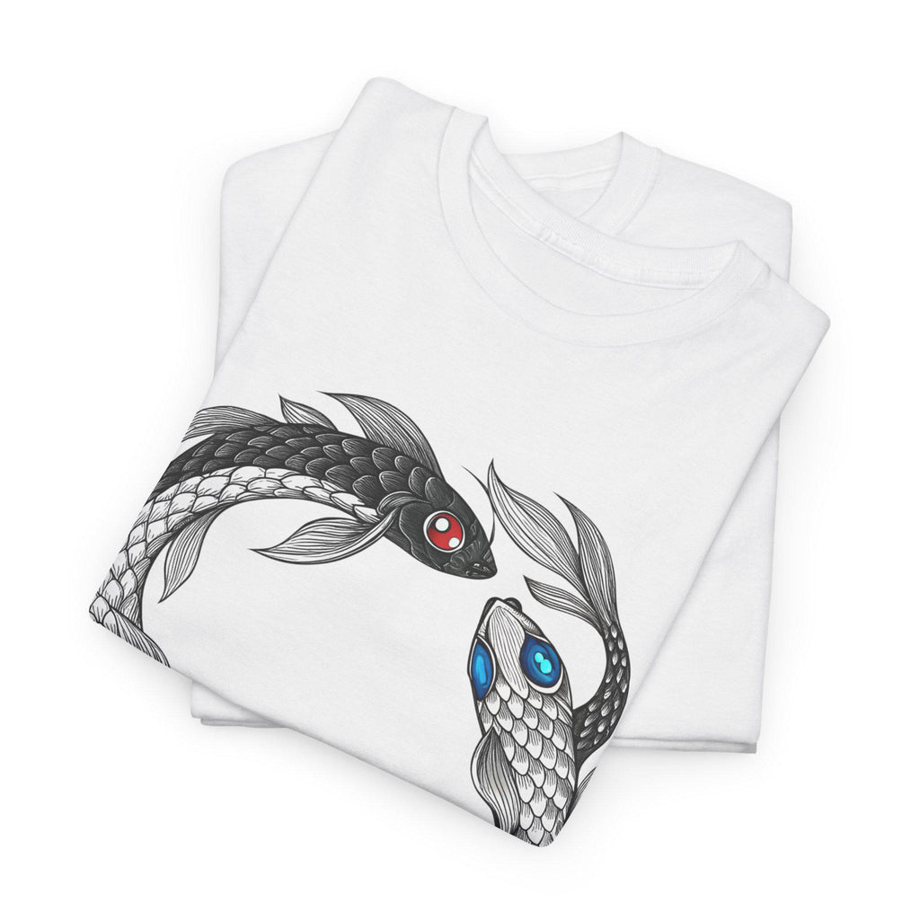 Mythical Koi Fish Graphic Tee: Hand-Drawn Sea Serpent Unisex T-Shirt