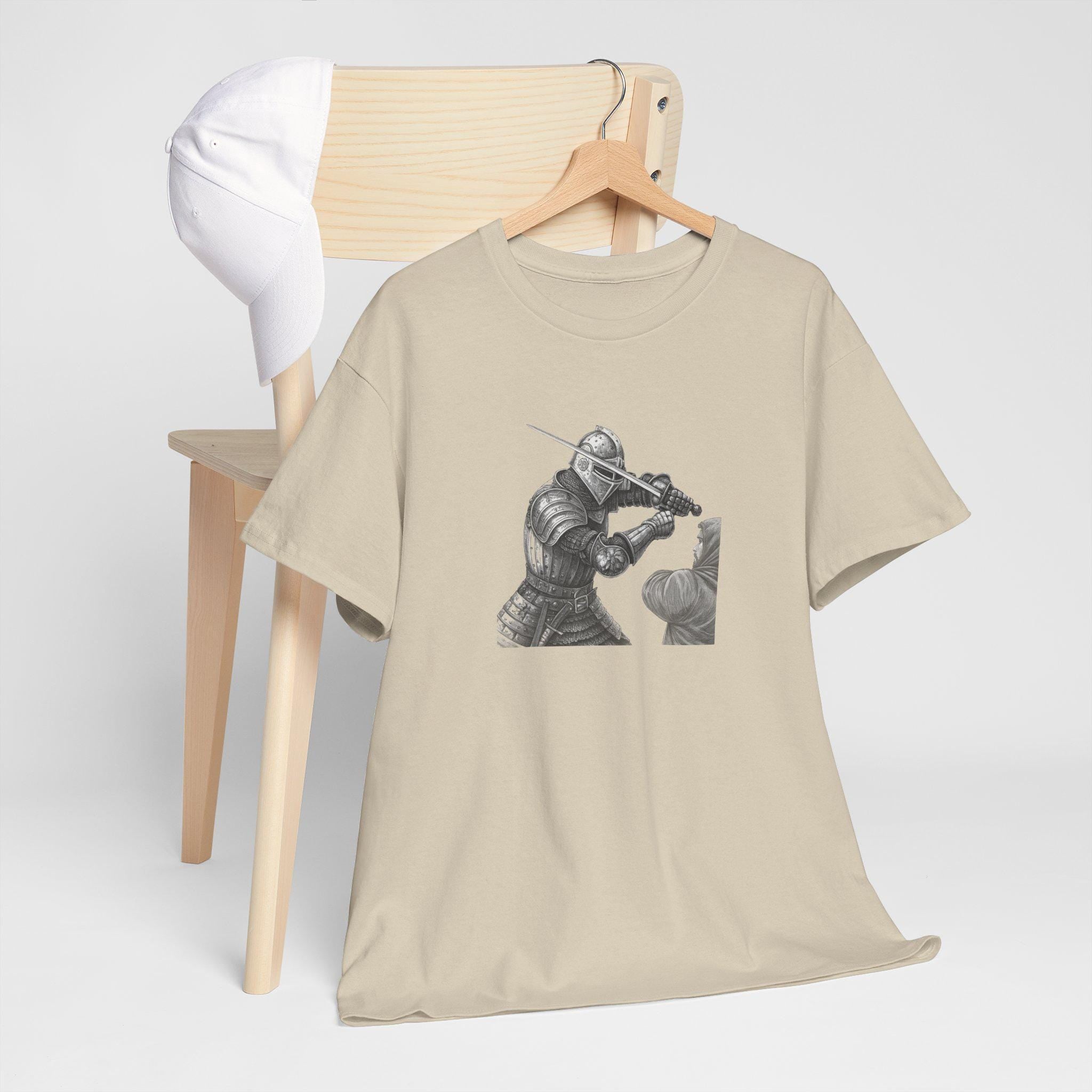 Knights Duel Graphic Tee: Medieval Warrior Fight Shirt