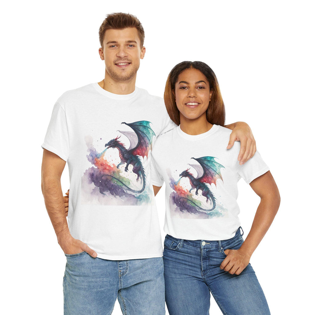 Gothic Dragon Graphic Tee: Medieval Fire-Breathing Shirt