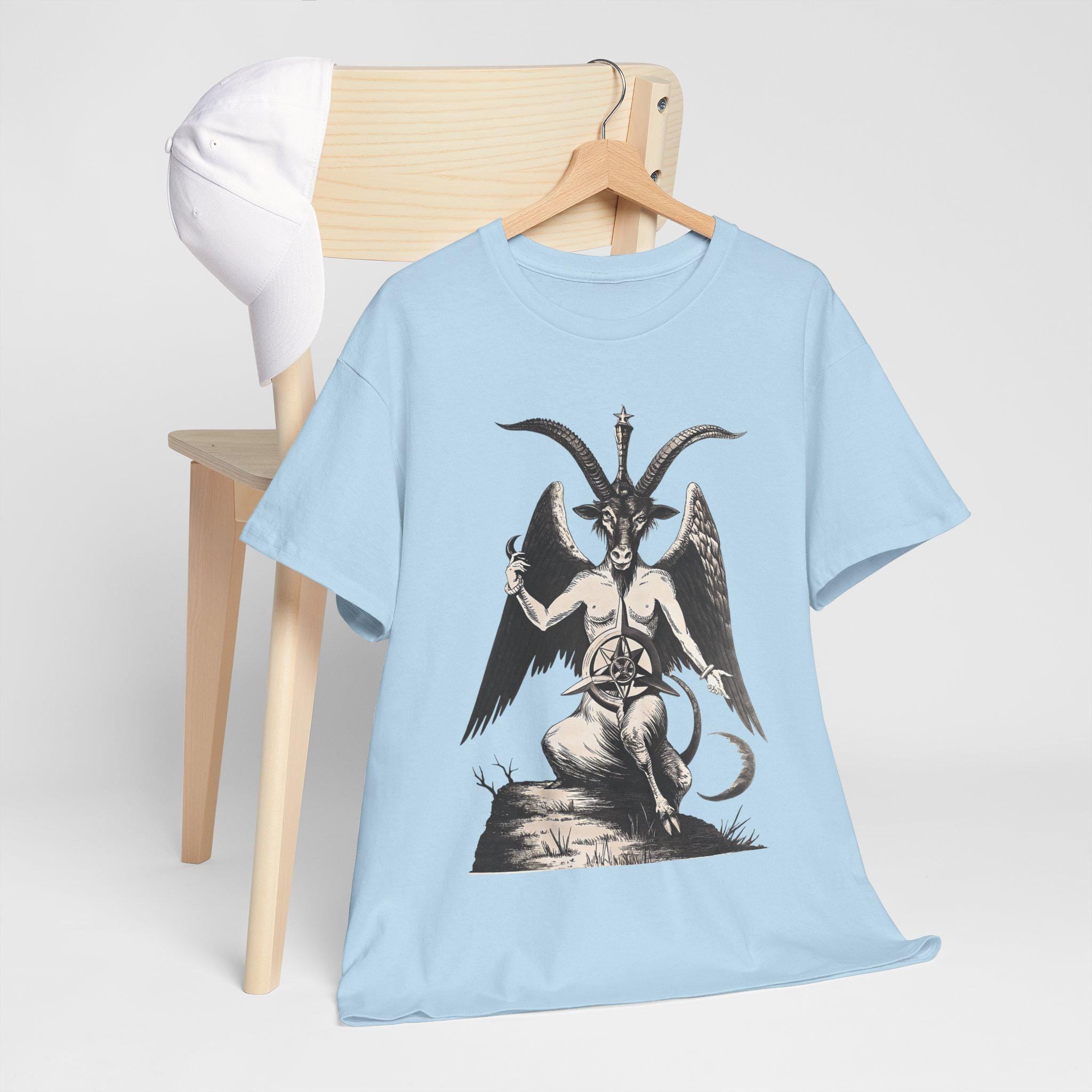 Baphomet Graphic Tee: Gothic Dark Fantasy Unisex Shirt