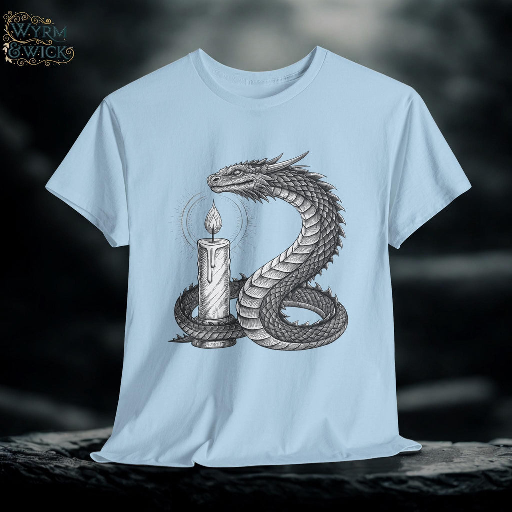Medieval Dragon Graphic Tee: Hand-Drawn Fantasy T-Shirt