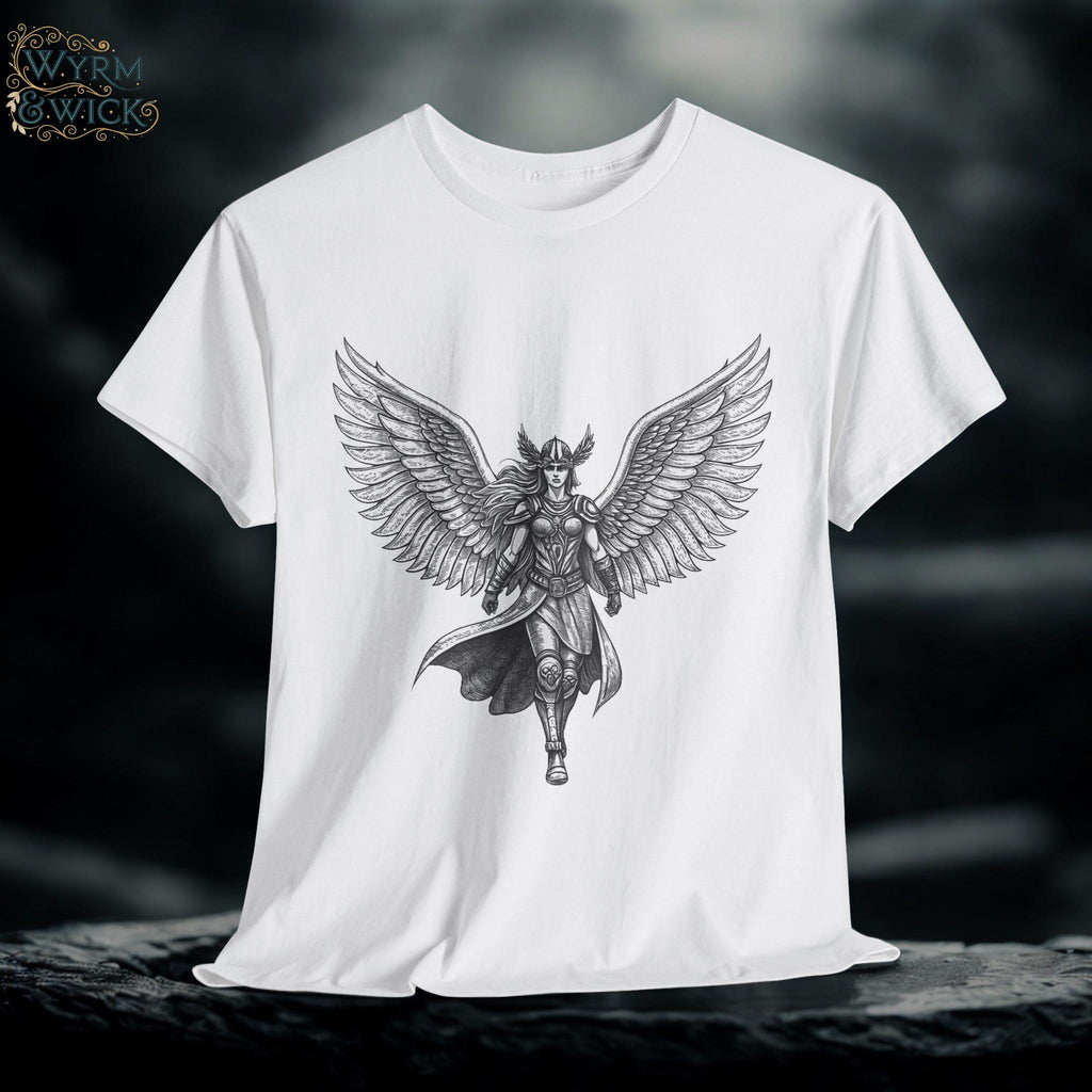 Valkyrie Graphic Tee: Norse Mythology Viking Warrior Shirt