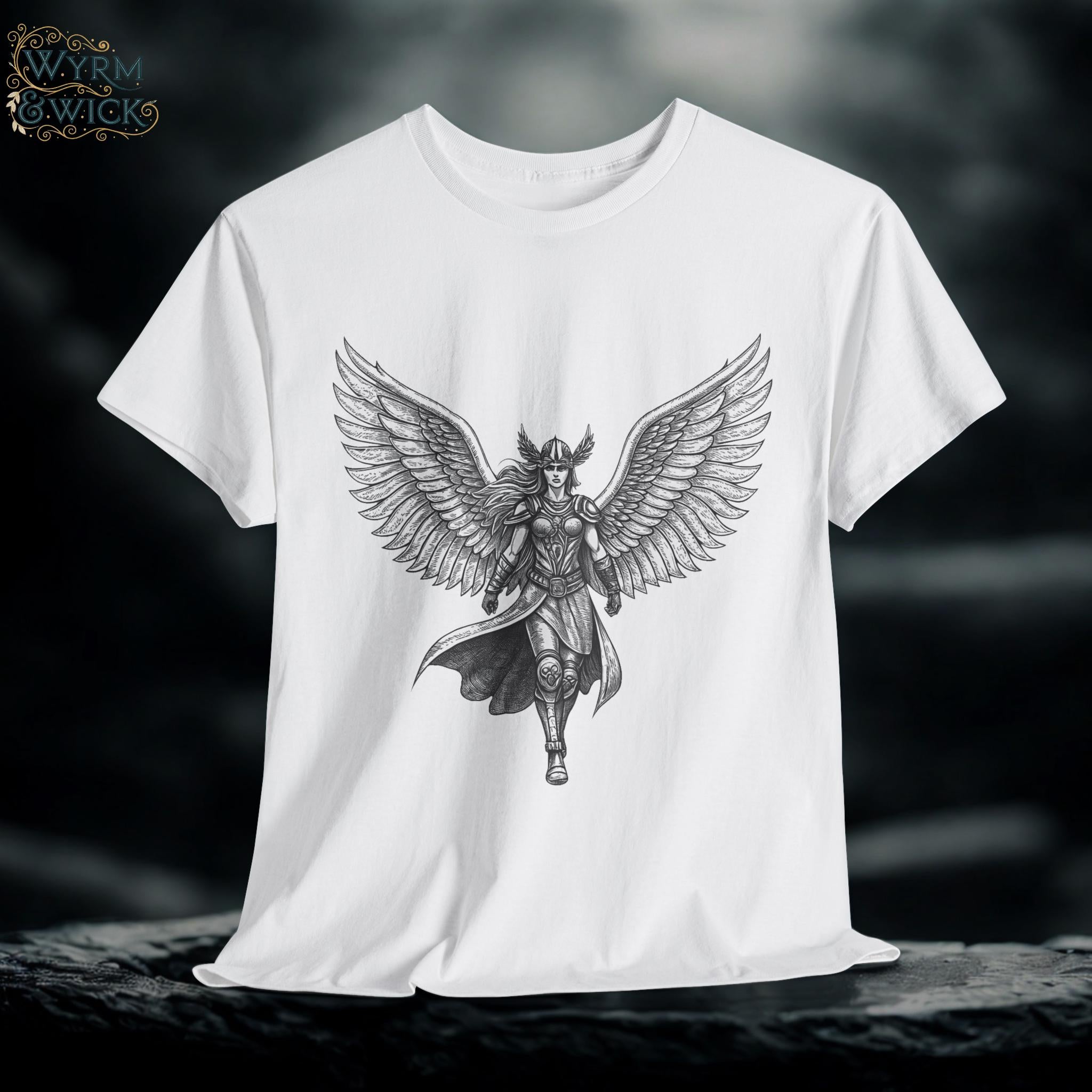Valkyrie Graphic Tee: Norse Mythology Viking Warrior Shirt