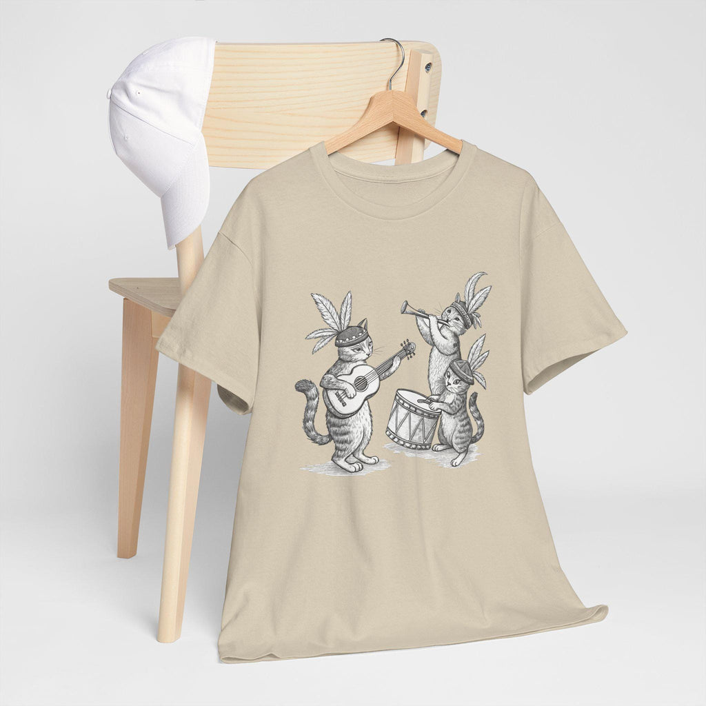 Medieval Cat Band Graphic Tee: Fantasy Mythology Unisex Shirt
