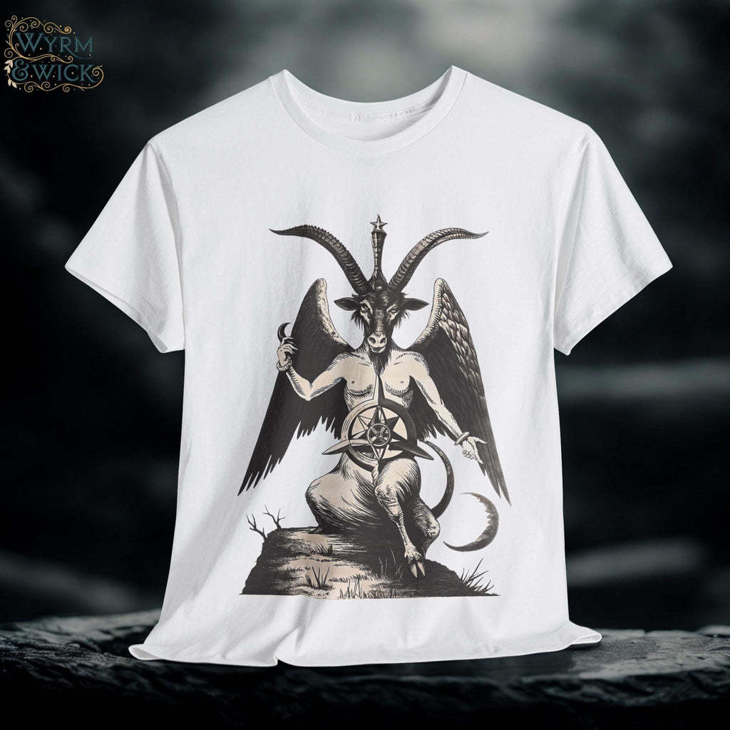 Baphomet Graphic Tee: Gothic Dark Fantasy Unisex Shirt