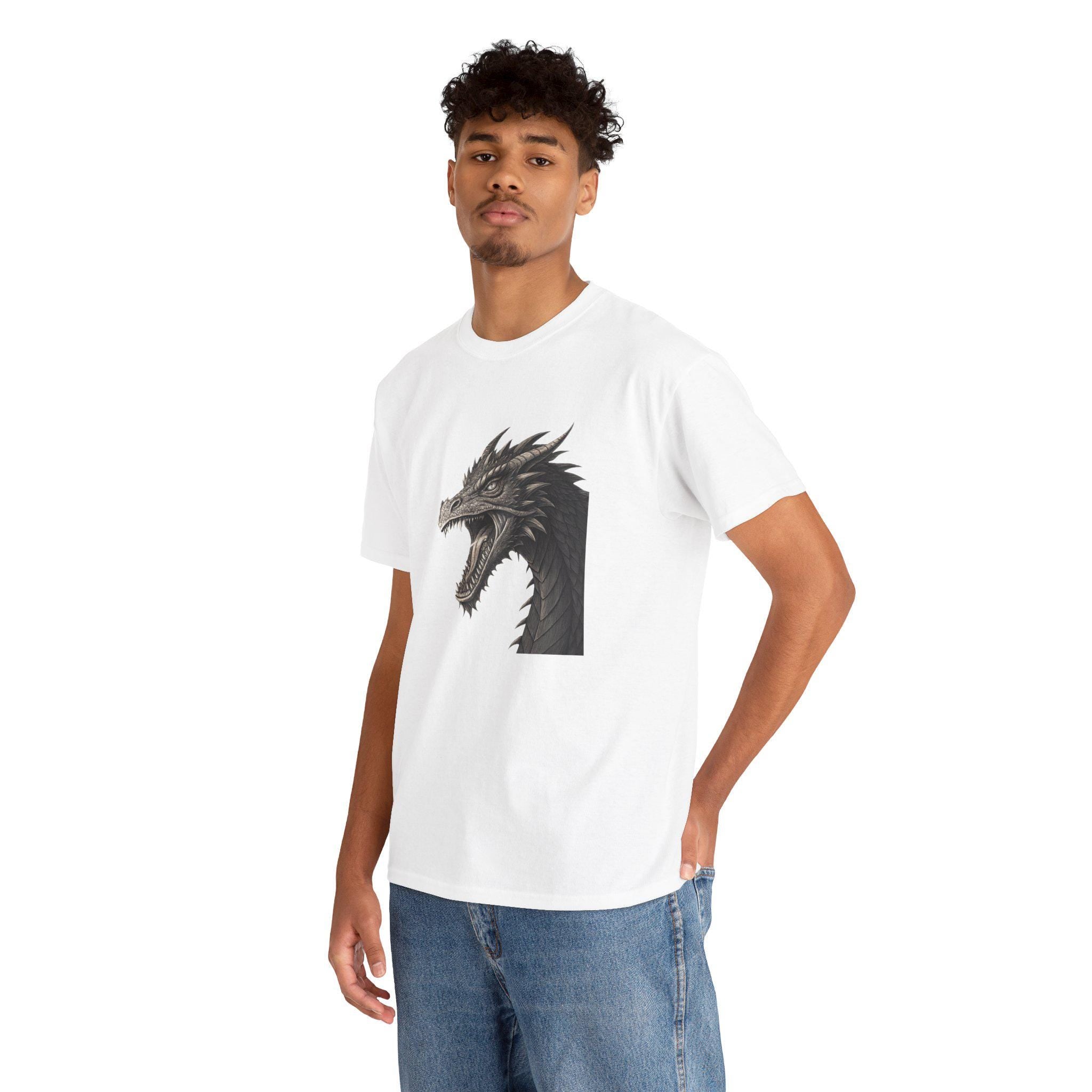 Dragon Graphic Tee: Unisex Cotton Mythical Beast Shirt