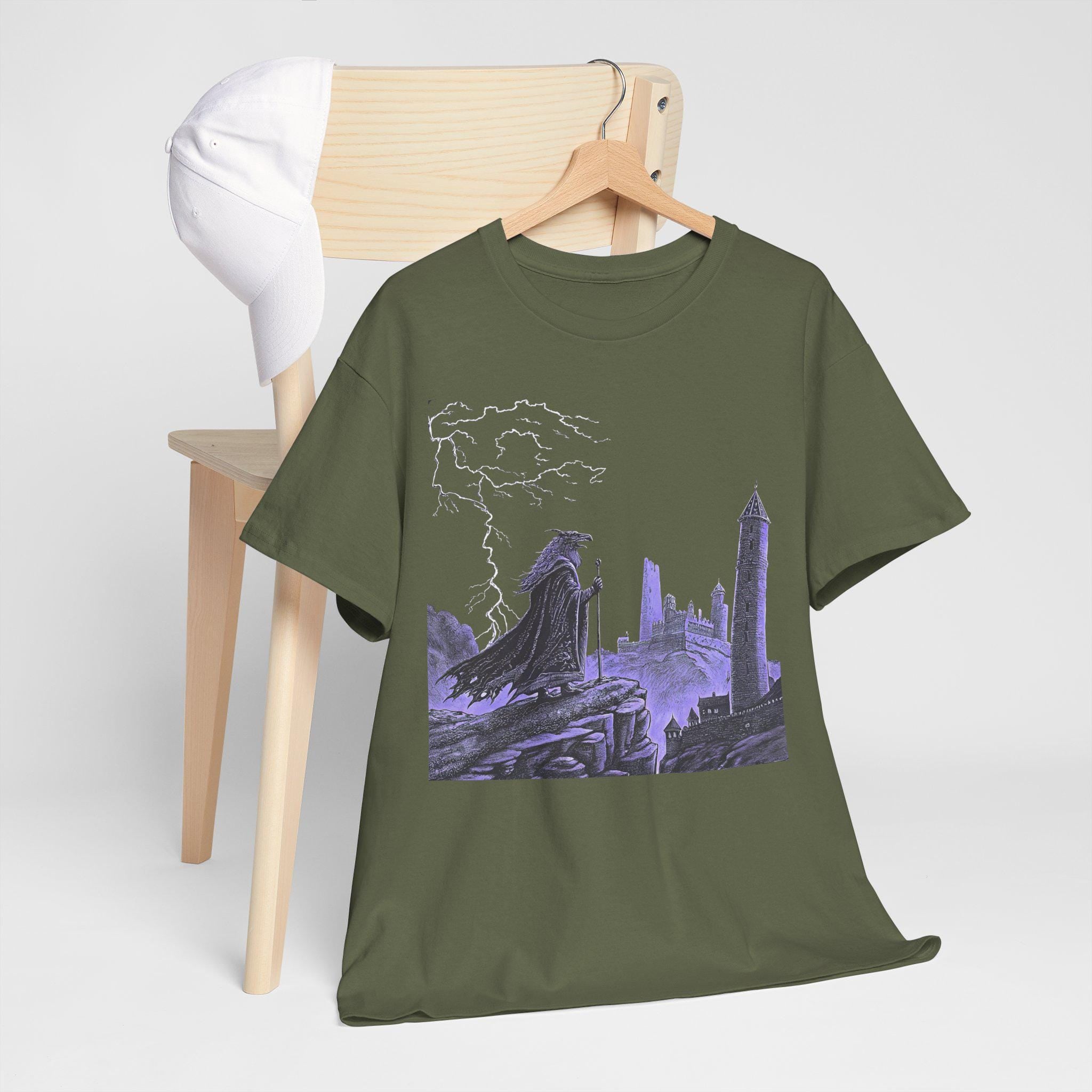 Draconic Wizard Graphic Tee: Vintage Gothic Castlecore Shirt