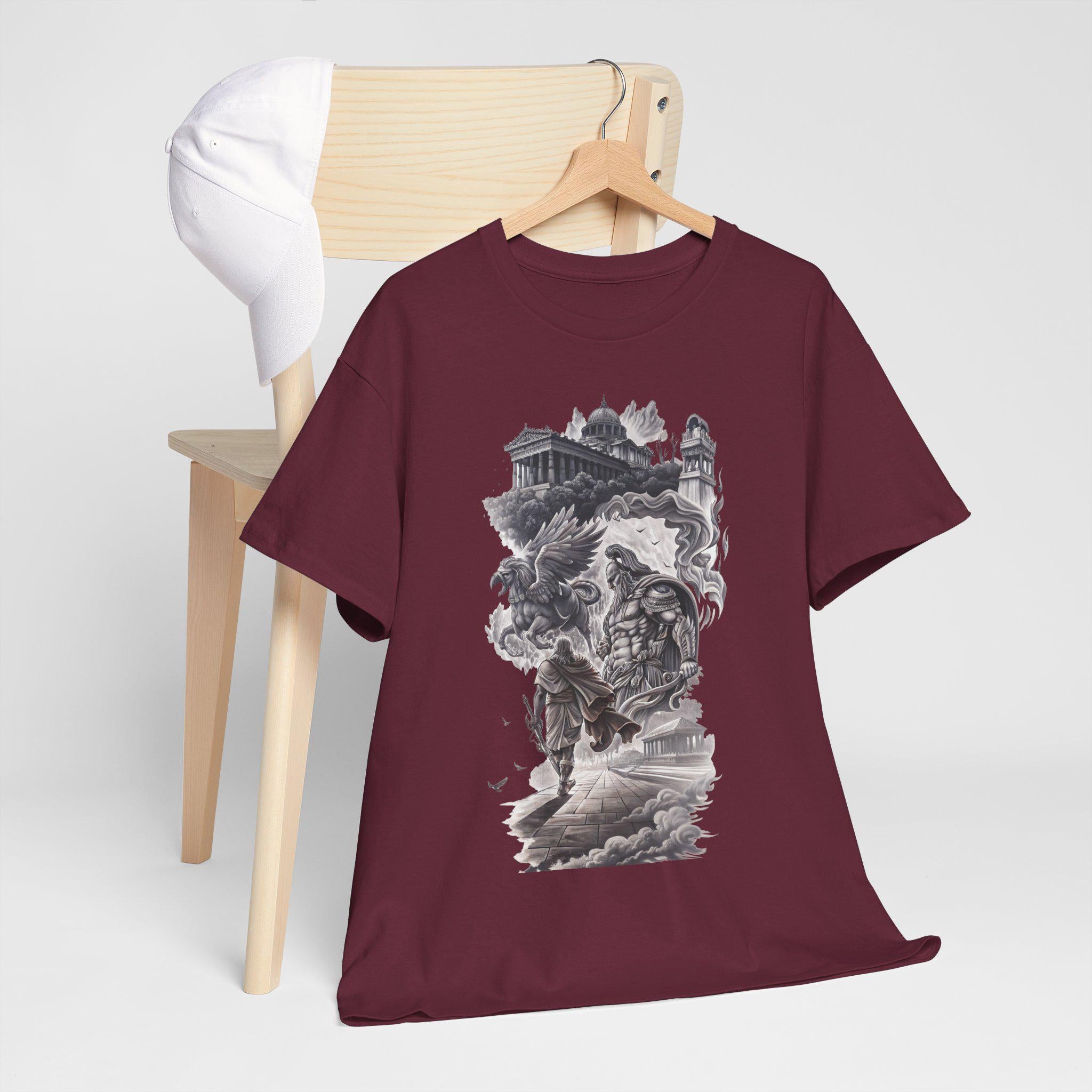 Greek Mythology Gothic Tattoo T-Shirt, Unisex Tee, Graphic Print Shirt, Mythical Clothing, Unique Apparel