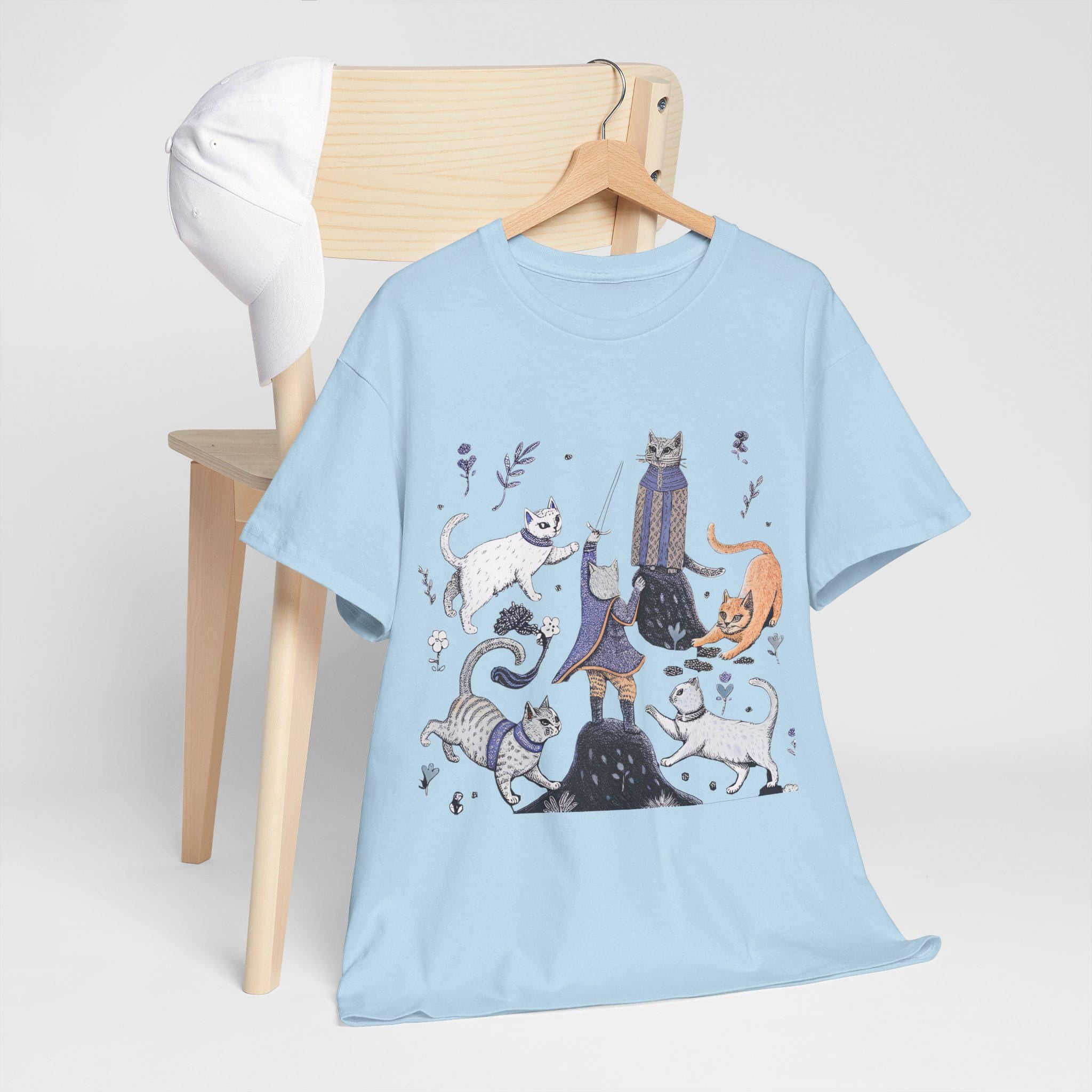 Castlecore Medieval Cat T-Shirt: Mythical Kingdom Unisex Tee