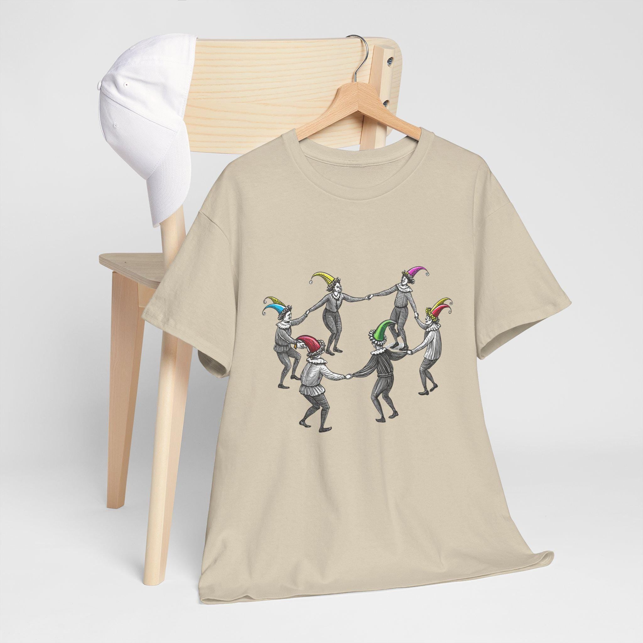 Jesters Party Graphic Tee: Fantasy Medieval Cotton Shirt