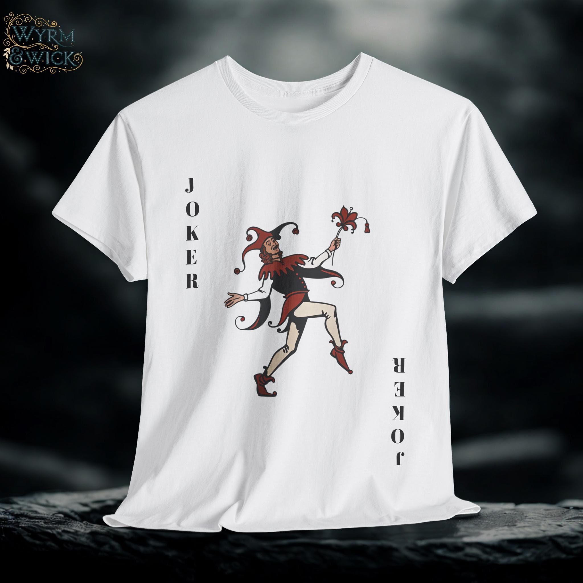 Joker Jester Graphic Tee: Medieval Fantasy Castlecore Cotton Top