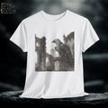 Griffin Gothic Ruins Tee: Medieval Fantasy Graphic Unisex Shirt
