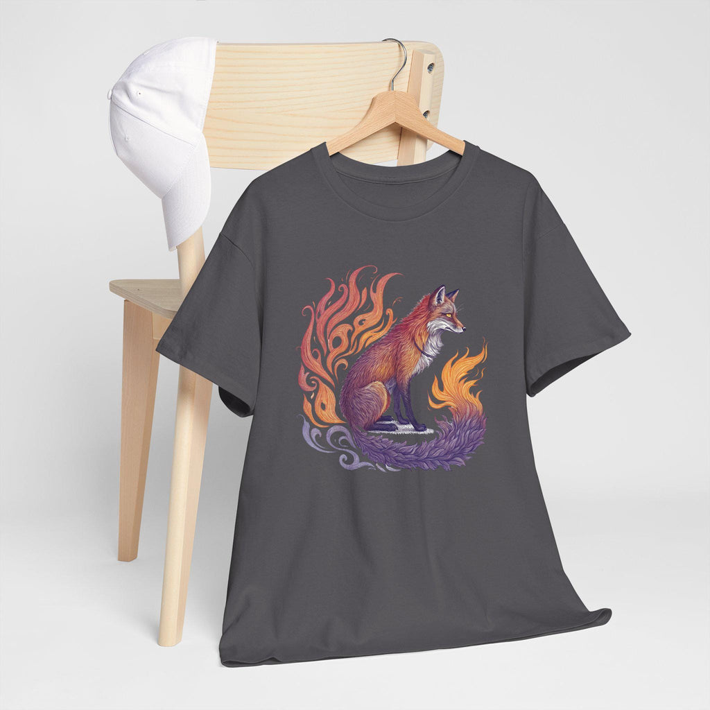 Mystical Fox Graphic Tee: Flamebound Fantasy Unisex T-Shirt