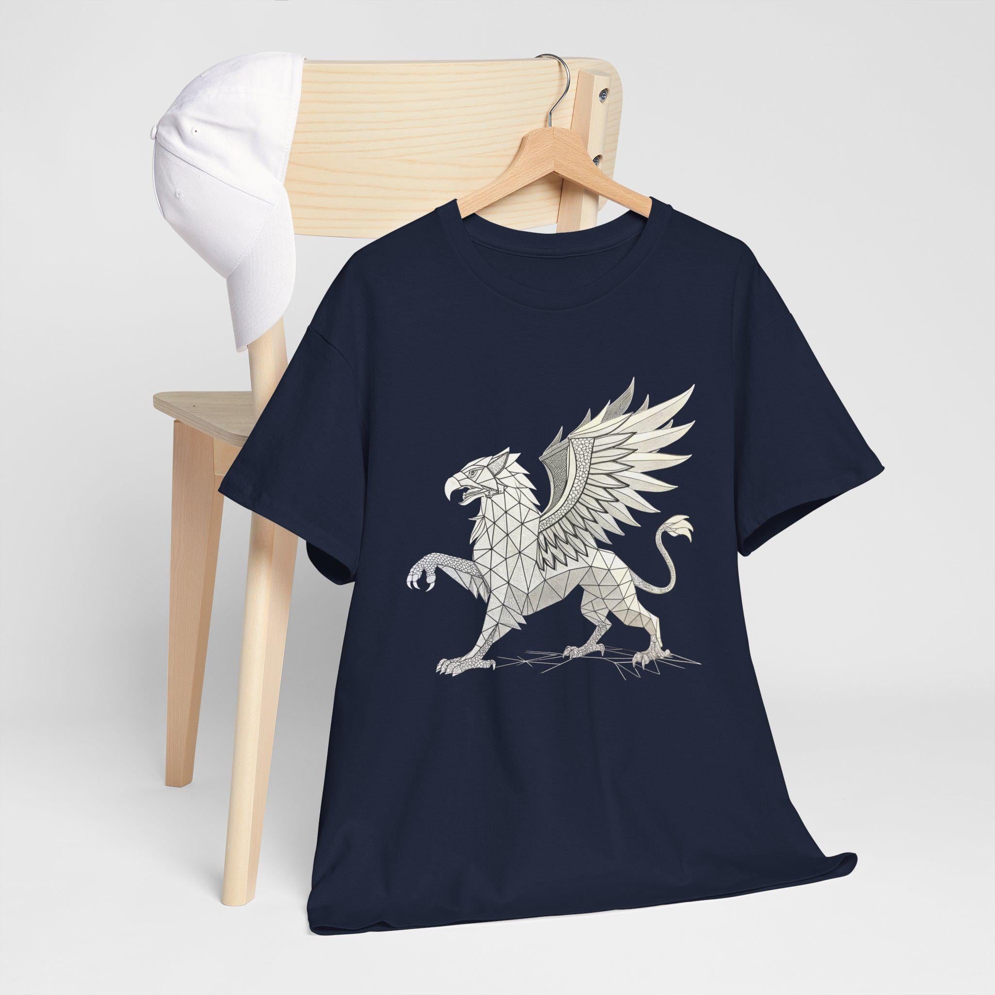 Griffin Graphic Tee: Medieval Fantasy Cotton Shirt